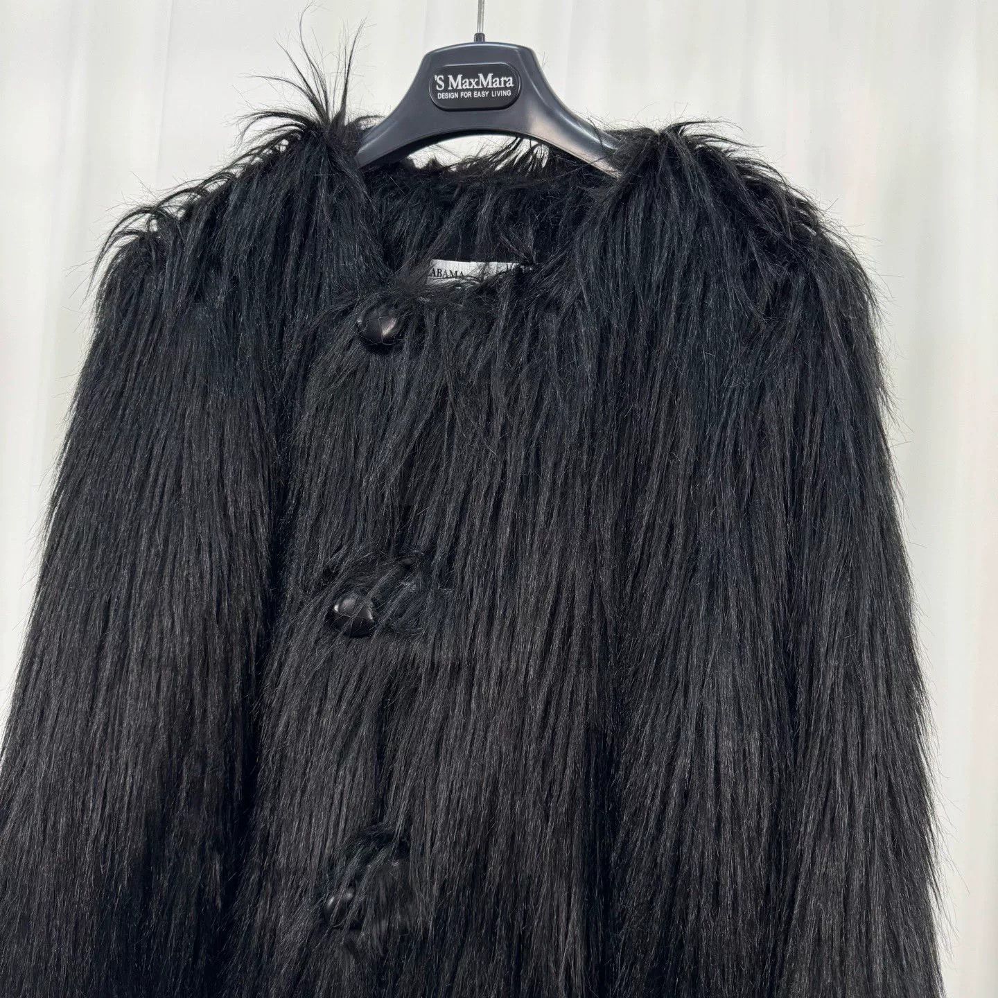 AYA MUSE Alabama Muse Black Fur Coat Size M / US 6-8 / IT 42-44 - 3 Thumbnail