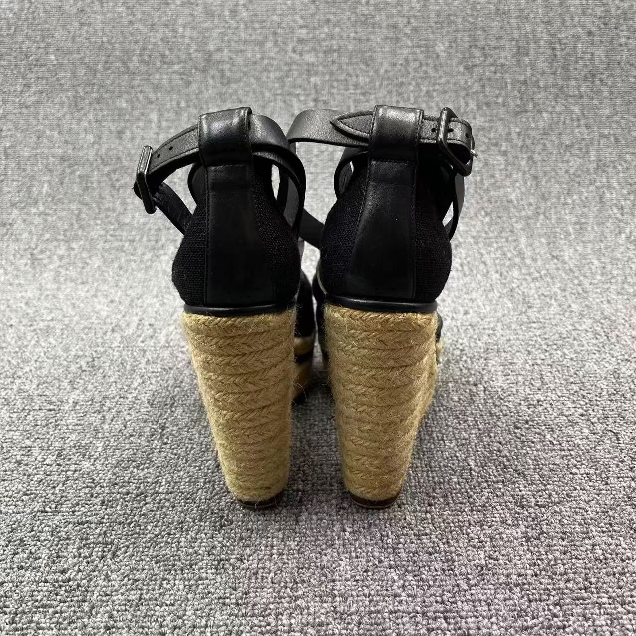 Hermes Hermes H Wedge Straw Platform Sandal Size US 5 / IT 35 - 4 Thumbnail