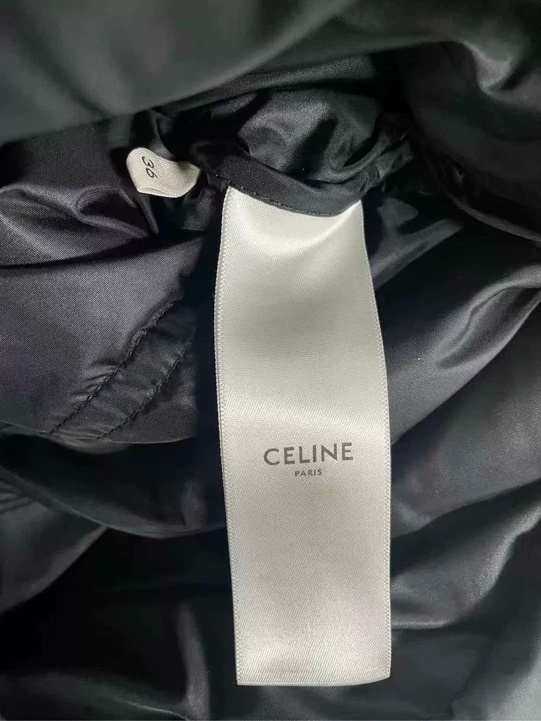 Celine Celine Embroidered Logo Down Jacket Removable Sleeves Size XS / US 0-2 / IT 36-38 - 3 Thumbnail