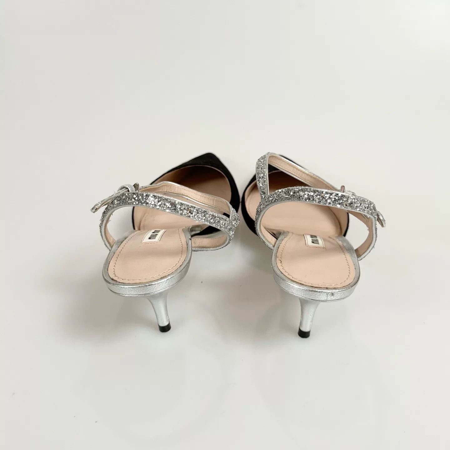 Miu Miu Miumiu Kitten Heel Sandals Size US 7 / IT 37 - 4 Thumbnail