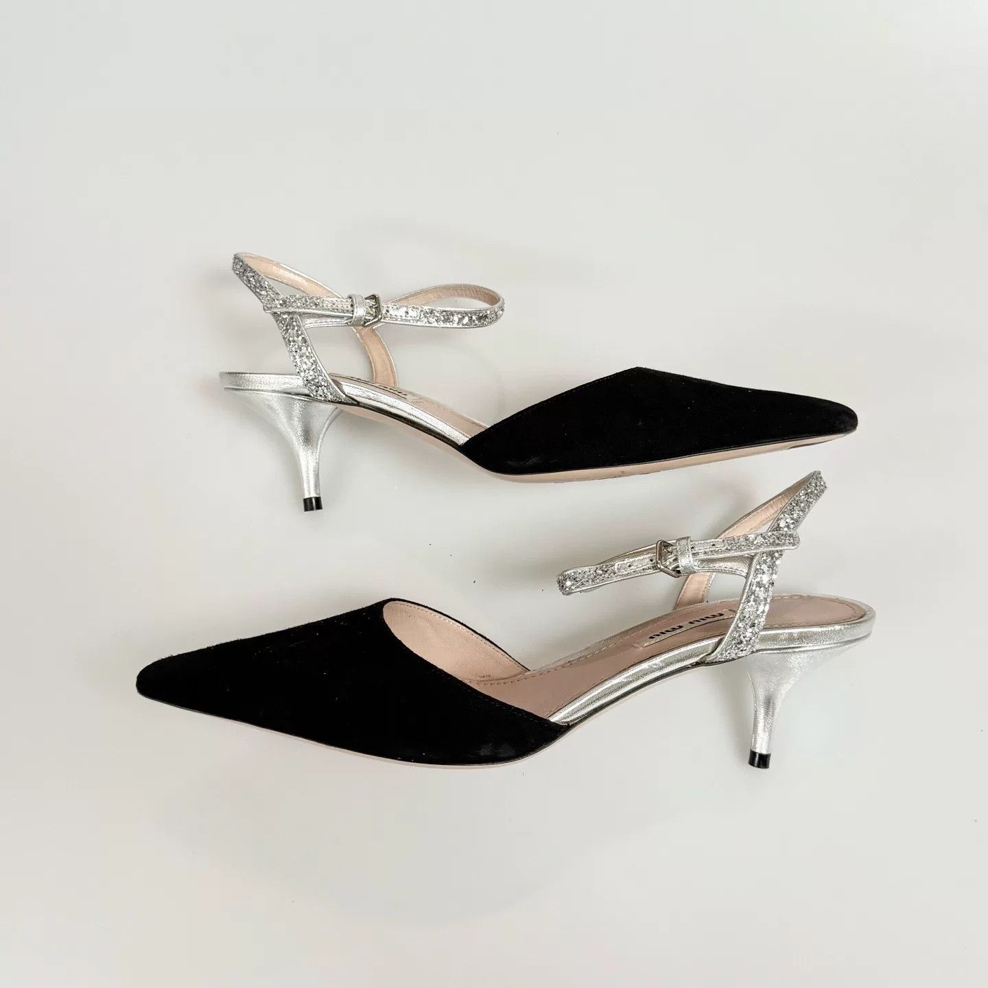 Miu Miu Miumiu Kitten Heel Sandals Size US 7 / IT 37 - 2 Thumbnail