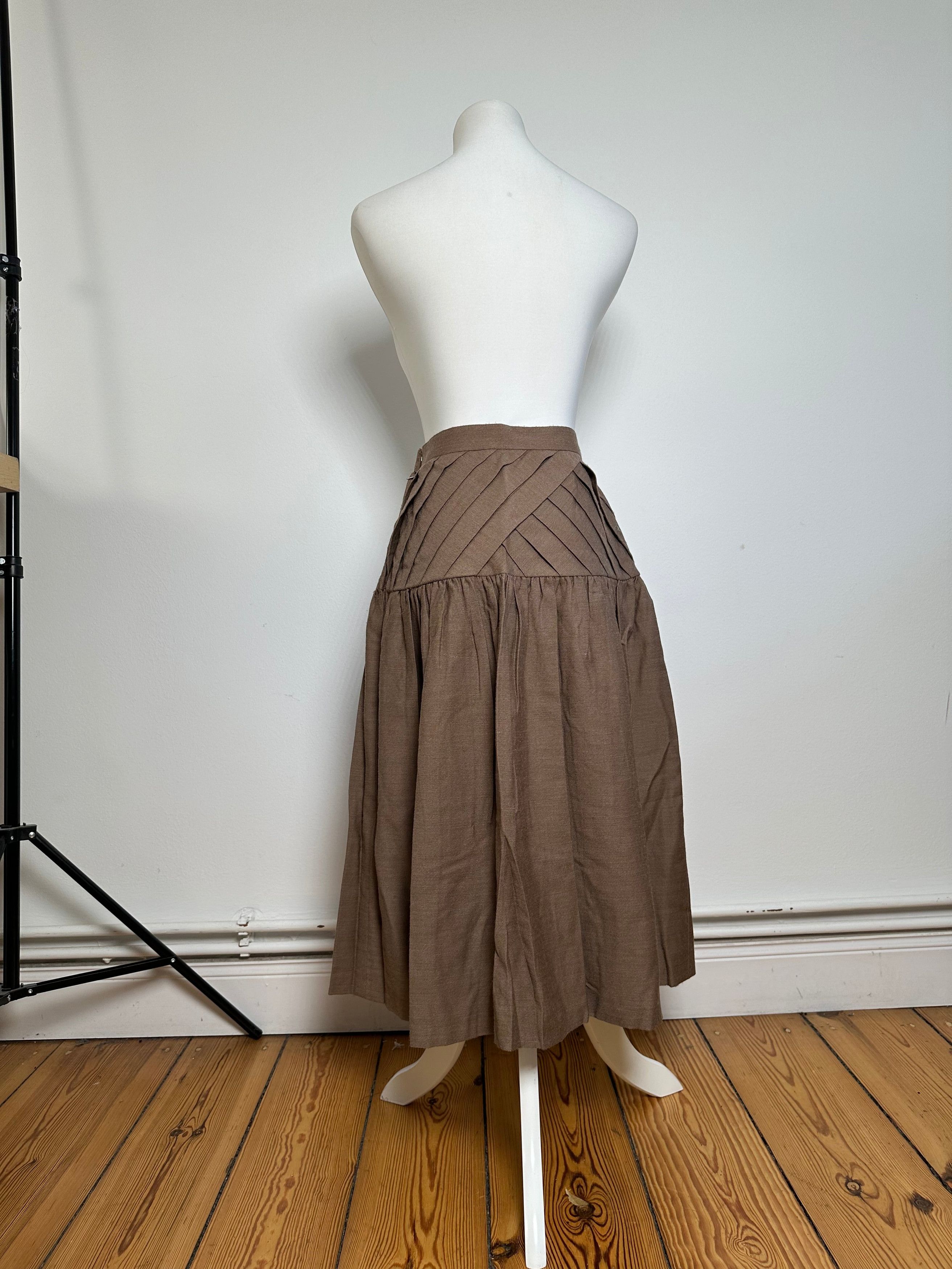 Dior Vintage Wool Skirt Brown M Size 30" / US 8 / IT 44 - 14 Thumbnail
