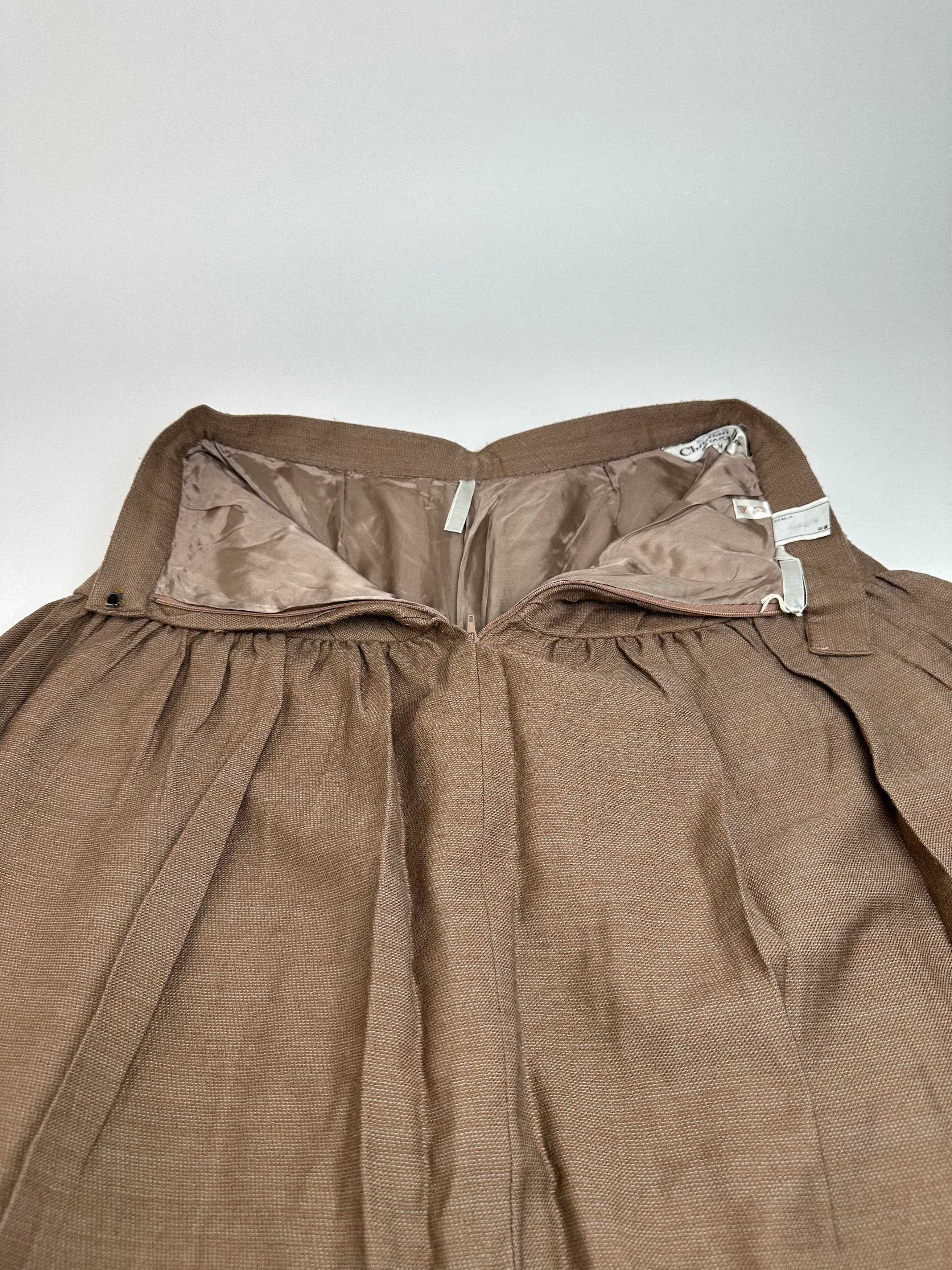 Dior Vintage Wool Skirt Brown M Size 30" / US 8 / IT 44 - 6 Thumbnail