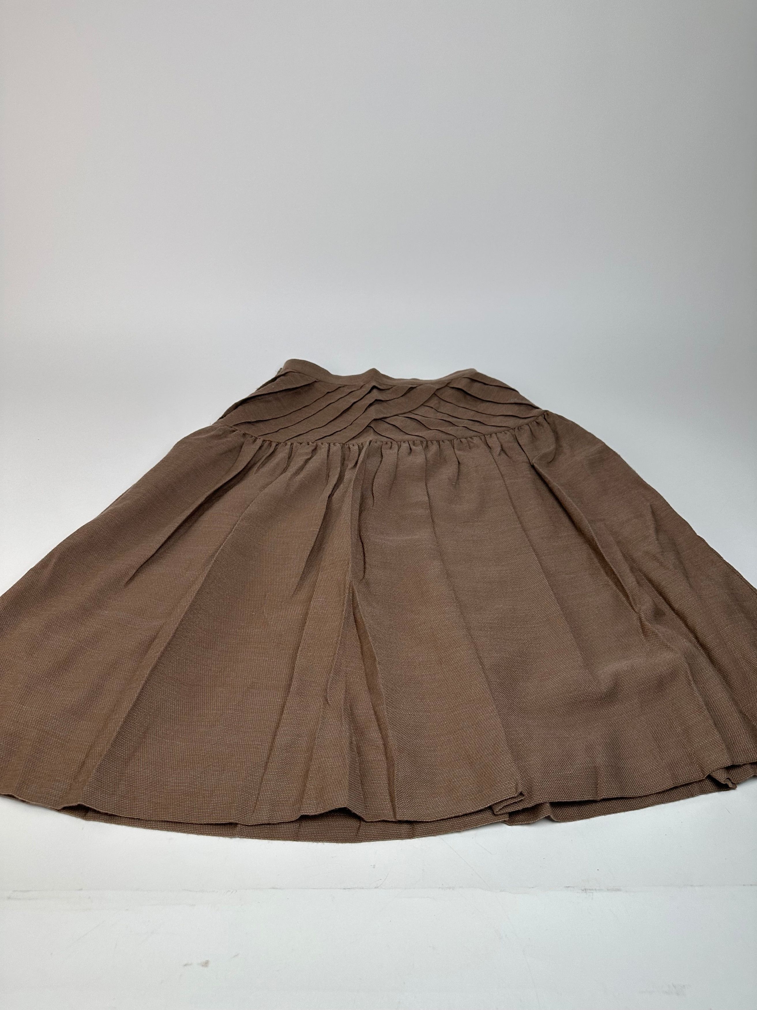 Dior Vintage Wool Skirt Brown M Size 30" / US 8 / IT 44 - 4 Thumbnail