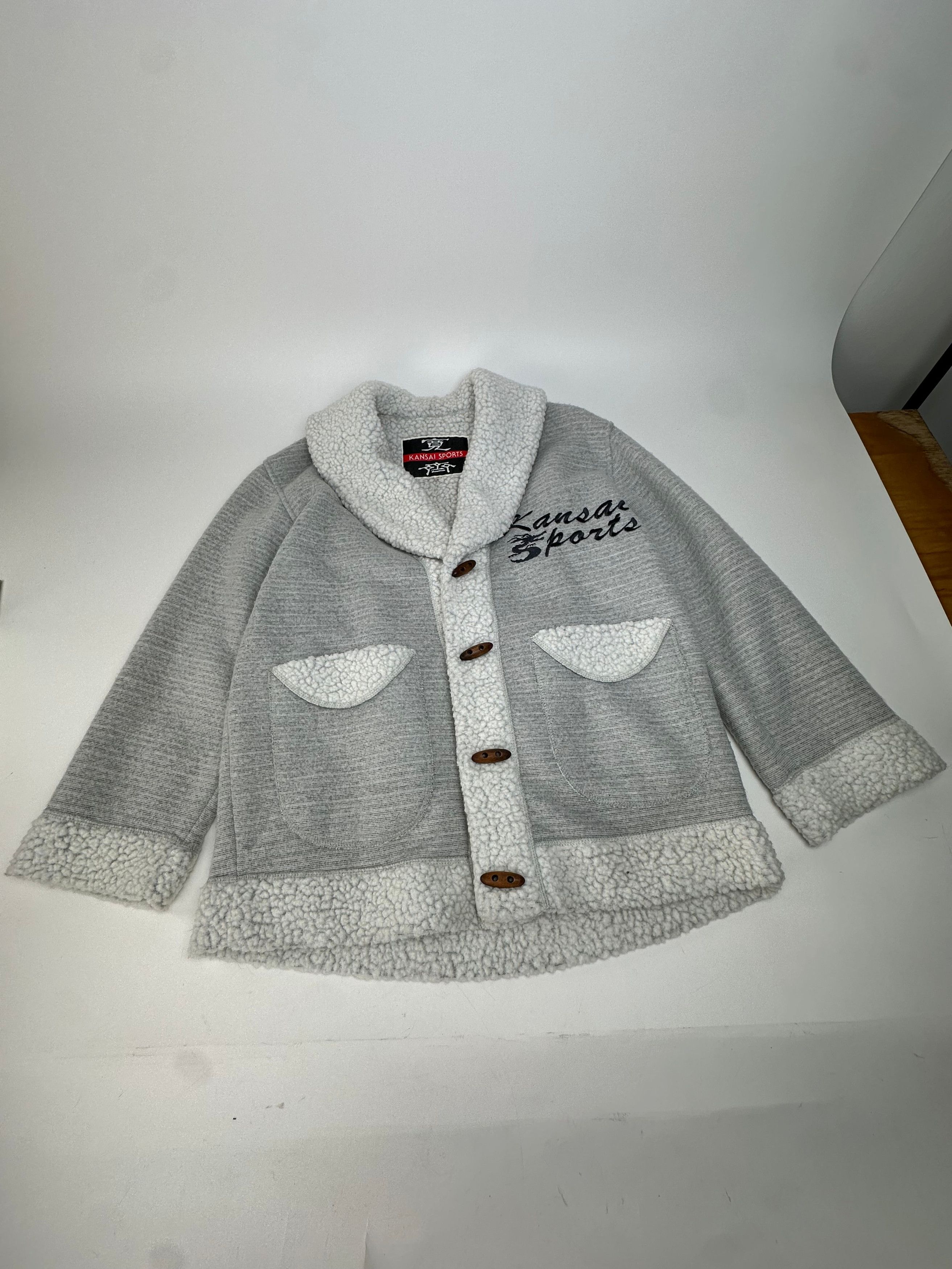 Kansai Yamamoto Vintage Wool Parka Grey White M Size M / US 6-8 / IT 42-44 - 4 Thumbnail