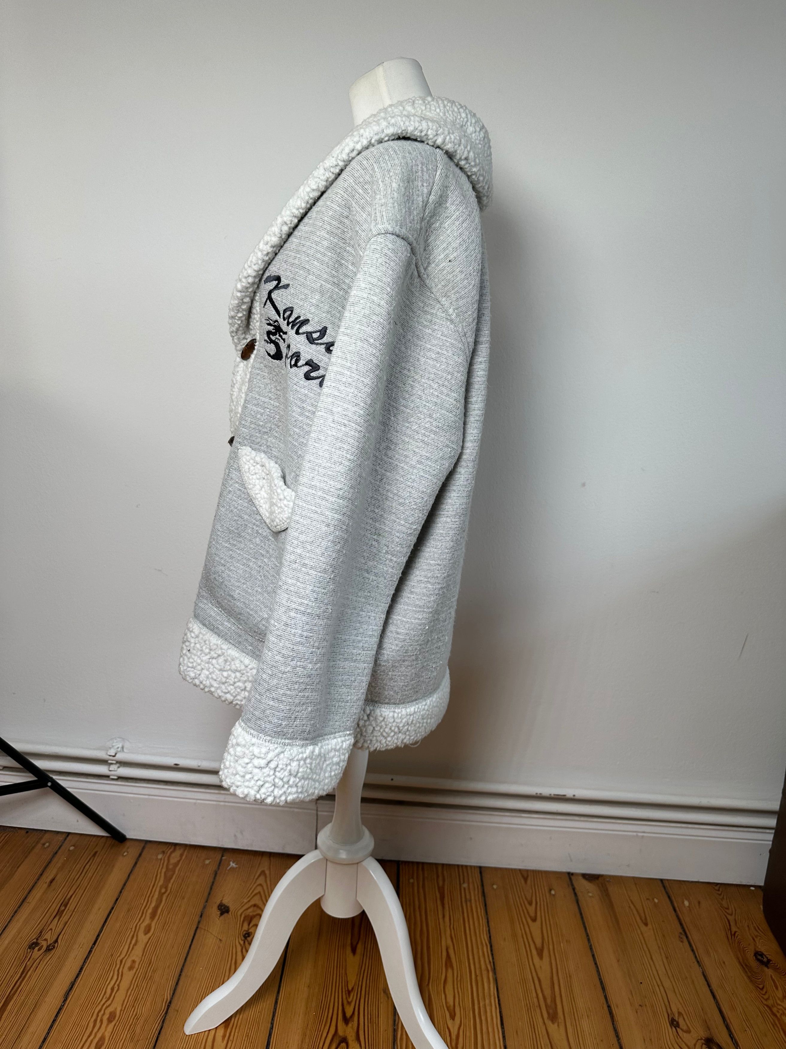 Kansai Yamamoto Vintage Wool Parka Grey White M Size M / US 6-8 / IT 42-44 - 2 Thumbnail
