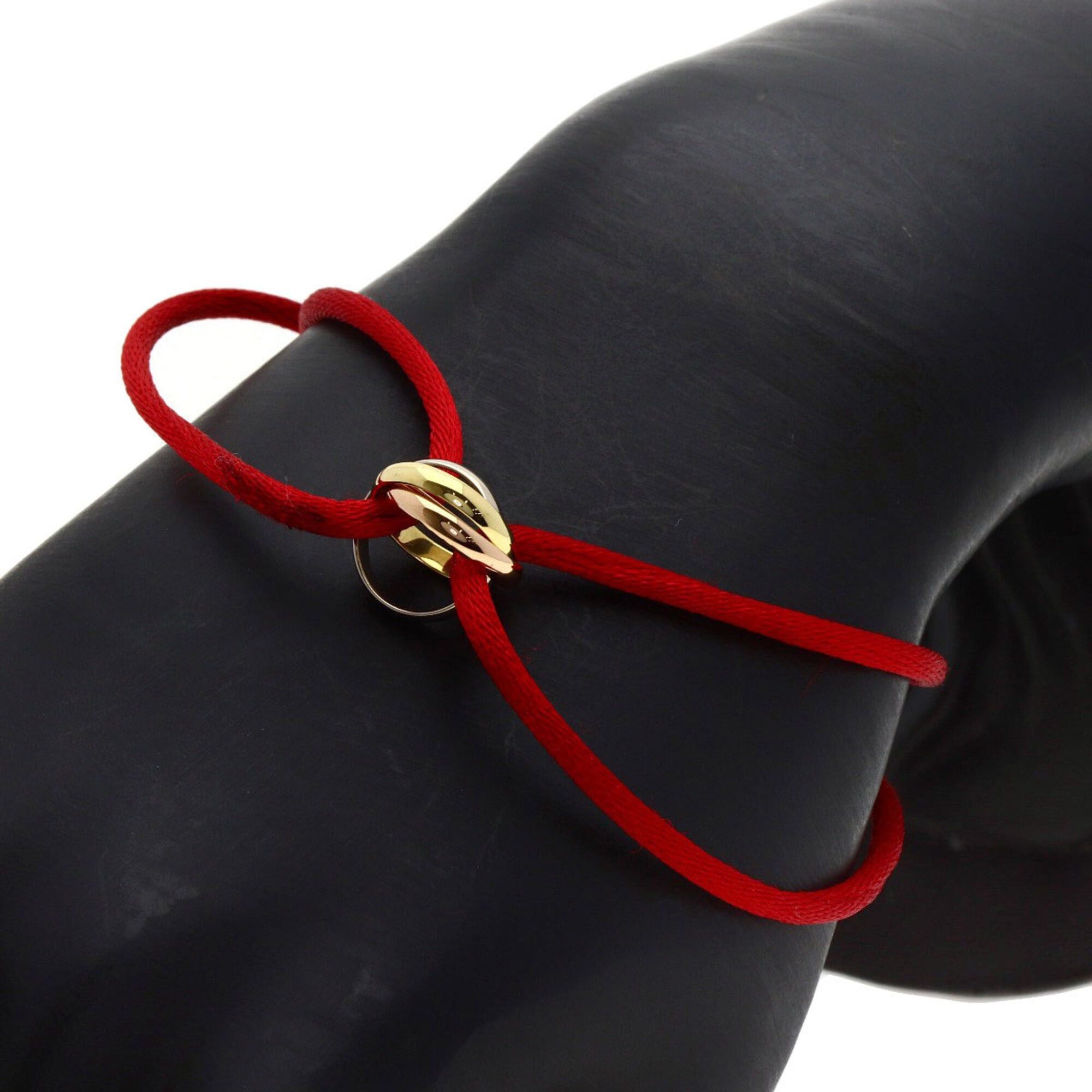 Cartier Cartier Trinity Red Cord Bracelet 18K Yellow Gold/18K Pink White Gold Women's CARTIER Size ONE SIZE - 7 Thumbnail