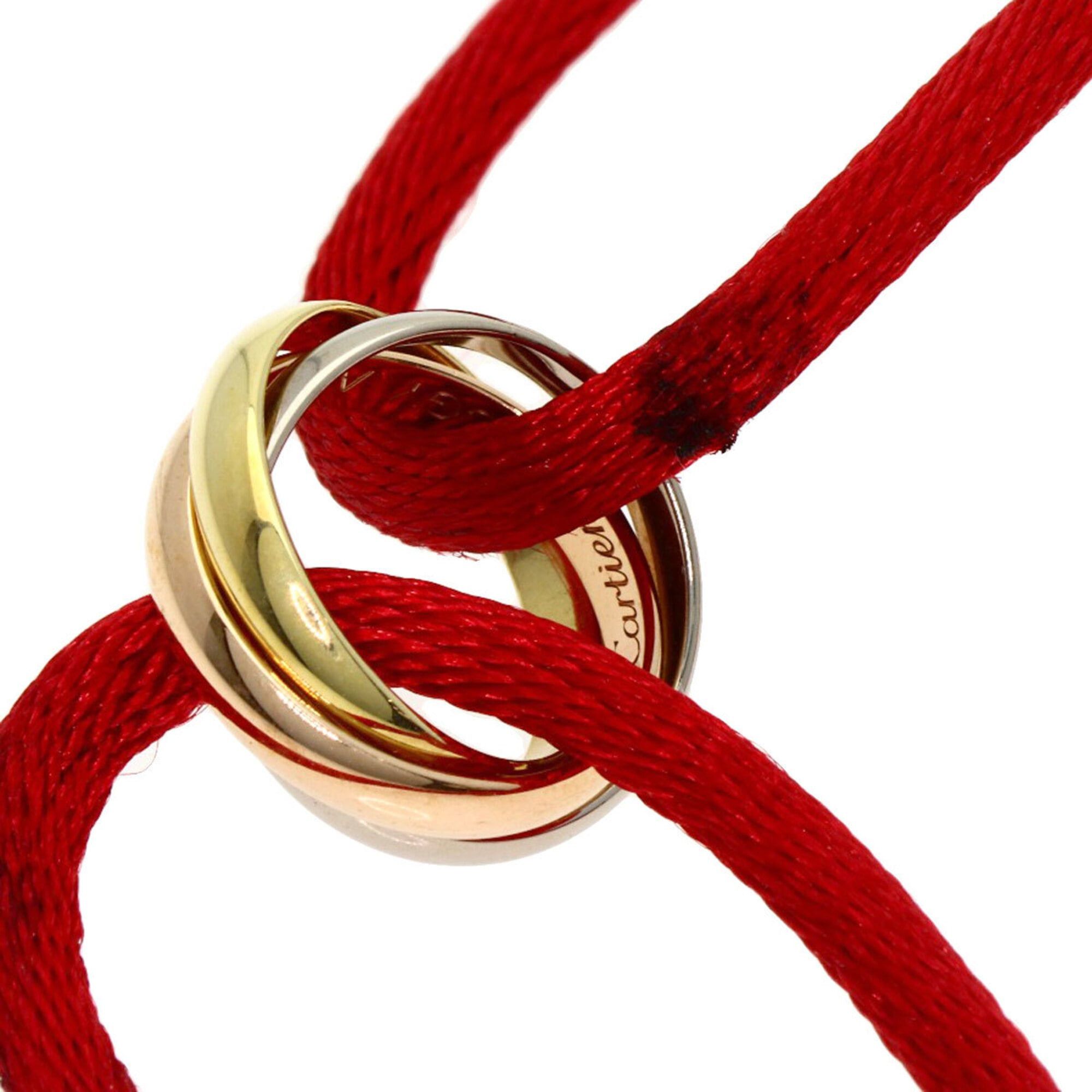 Cartier Cartier Trinity Red Cord Bracelet 18K Yellow Gold/18K Pink White Gold Women's CARTIER Size ONE SIZE - 8 Thumbnail