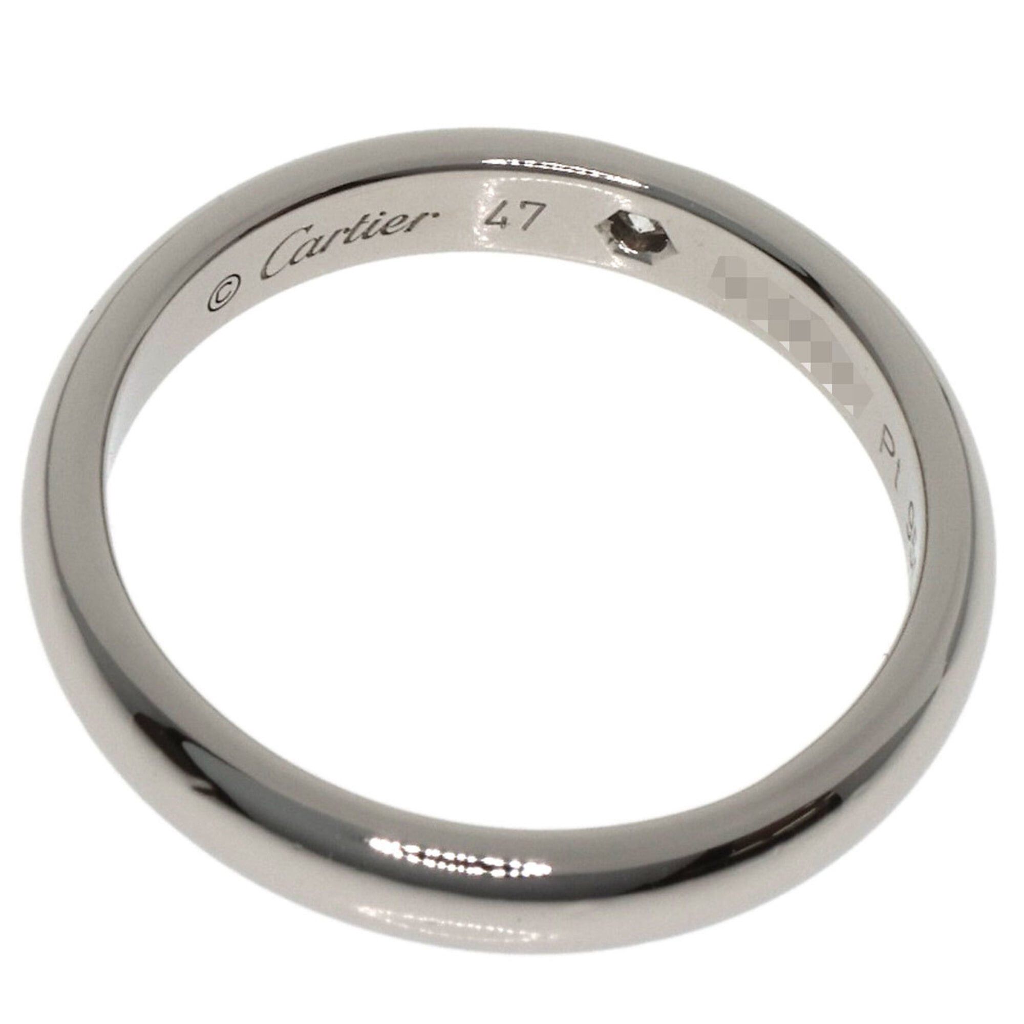 Cartier Cartier C de Diamond Ring #47 Platinum PT950 Women's CARTIER Size ONE SIZE - 4 Thumbnail