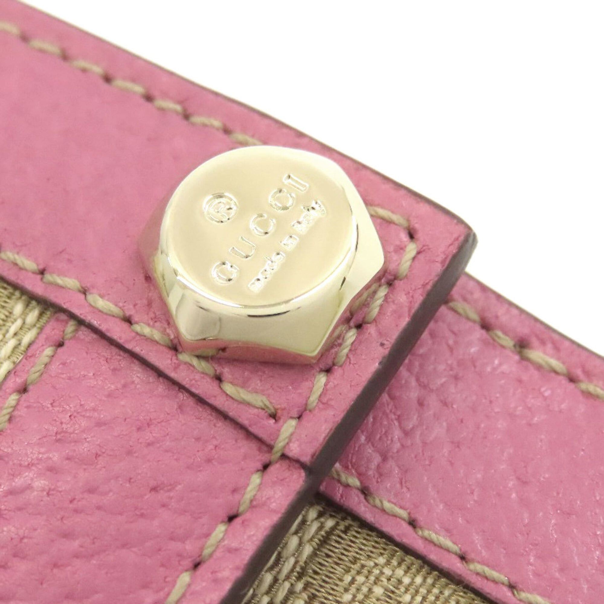 Gucci Gucci 154119 GG Bi-fold Wallet Canvas/Leather Women's GUCCI Size ONE SIZE - 13 Thumbnail