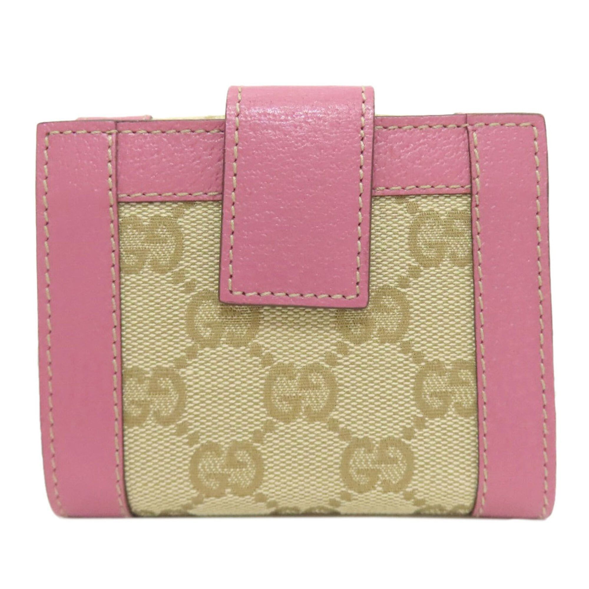 Gucci Gucci 154119 GG Bi-fold Wallet Canvas/Leather Women's GUCCI Size ONE SIZE - 2 Thumbnail
