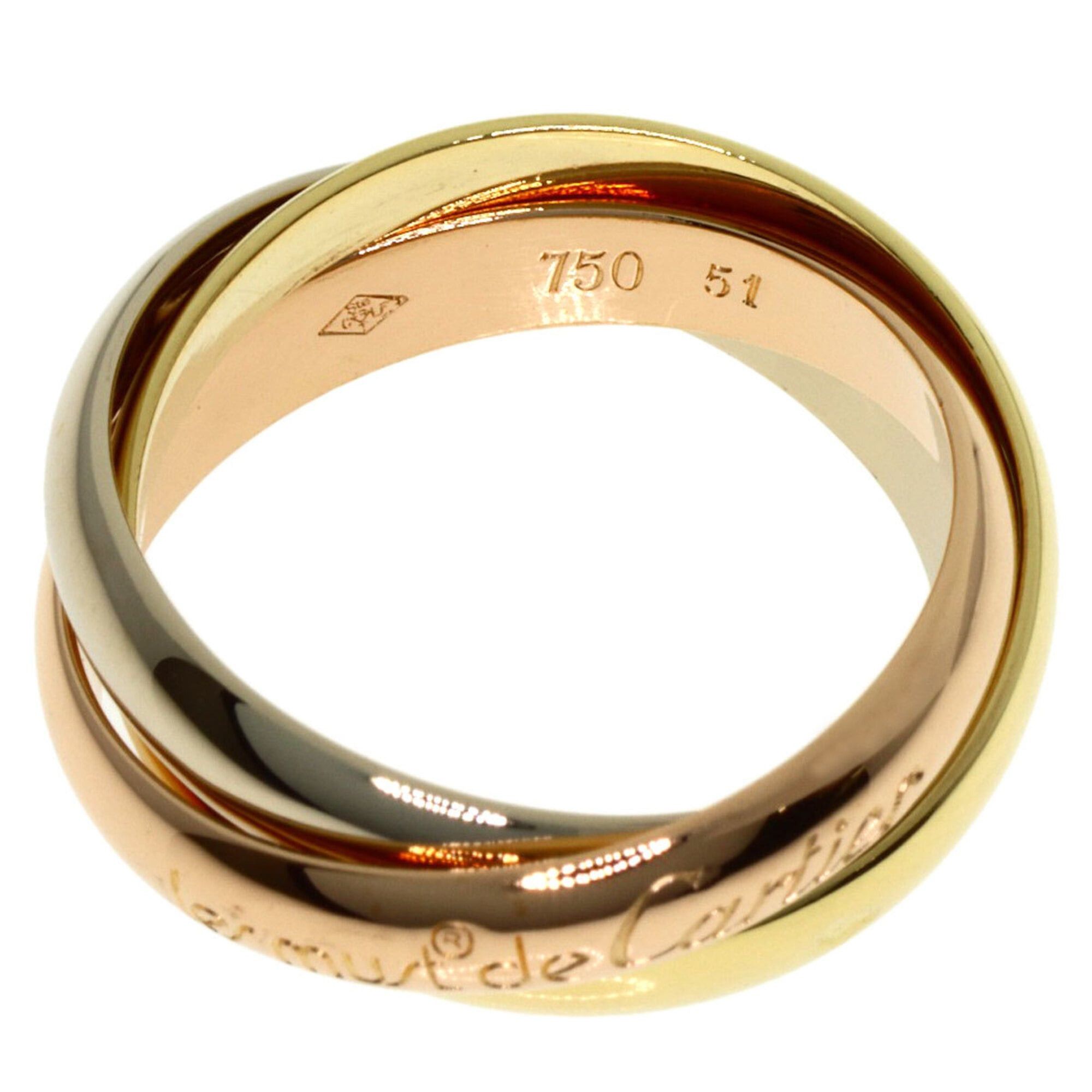 Cartier Cartier Trinity #51 Ring, 18K Yellow Gold/18K White Pink Gold, Women's, CARTIER Size ONE SIZE - 3 Thumbnail