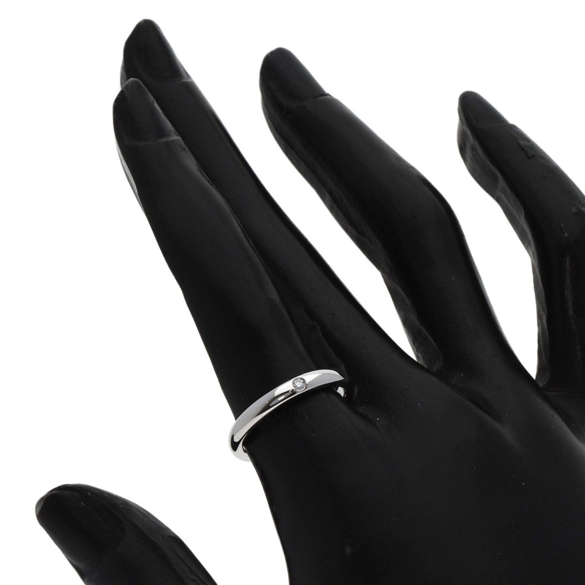 Tiffany & Co. Tiffany & Co. Stacking Band 1P Diamond Ring, Platinum PT950, Women's. Size ONE SIZE - 5 Thumbnail