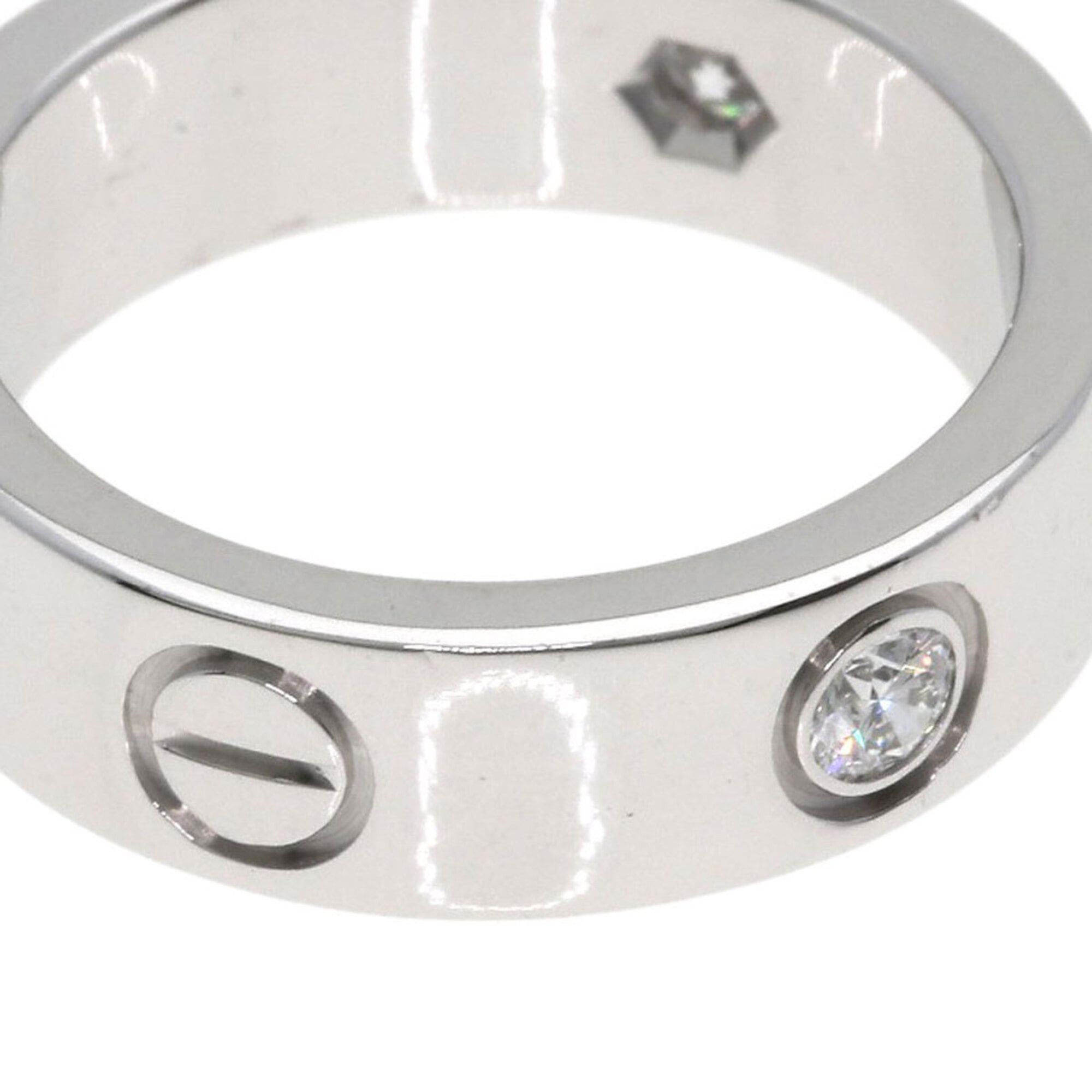 Cartier Cartier Love Ring Half Diamond #50 18K White Gold Women's CARTIER Size ONE SIZE - 7 Thumbnail