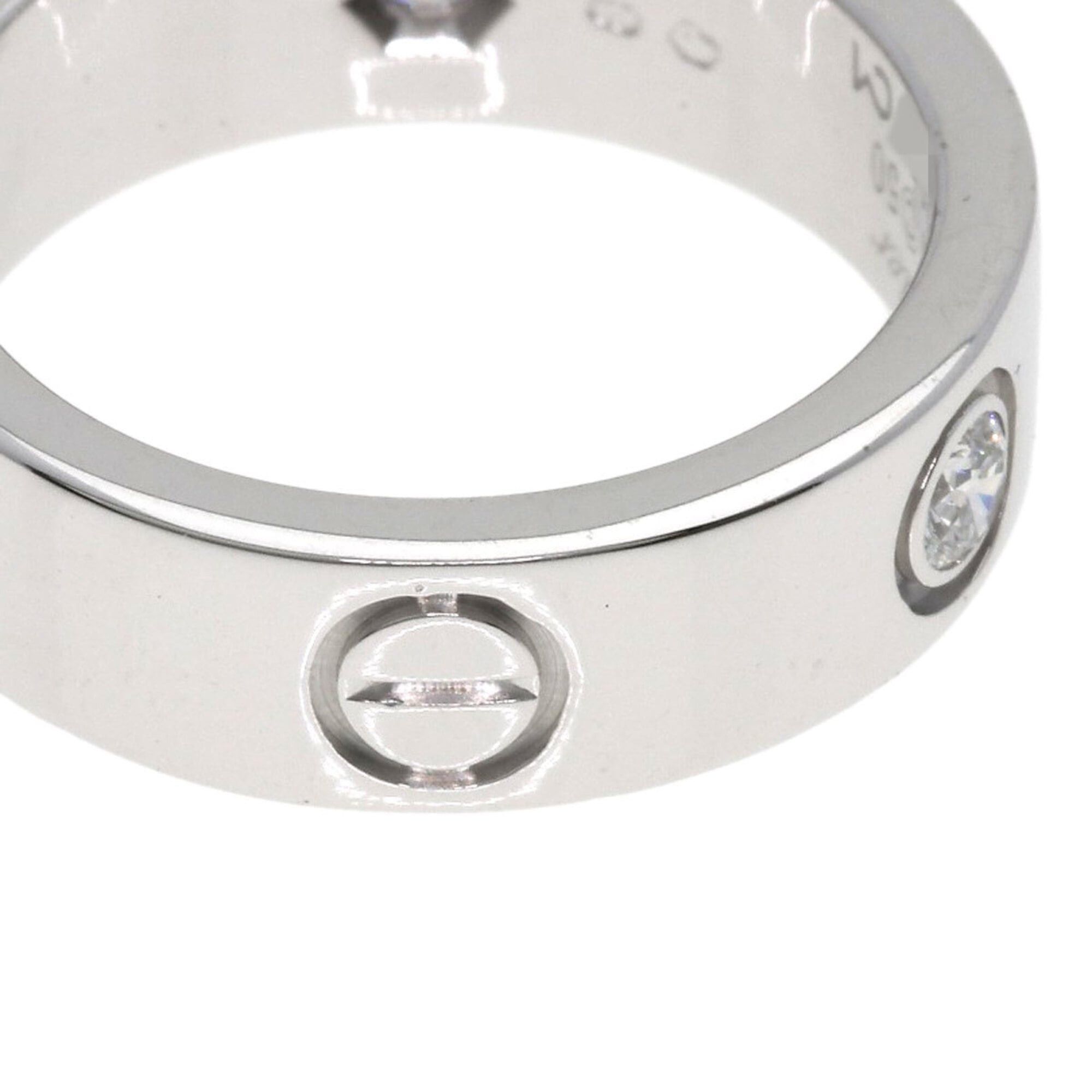 Cartier Cartier Love Ring Half Diamond #50 18K White Gold Women's CARTIER Size ONE SIZE - 8 Thumbnail