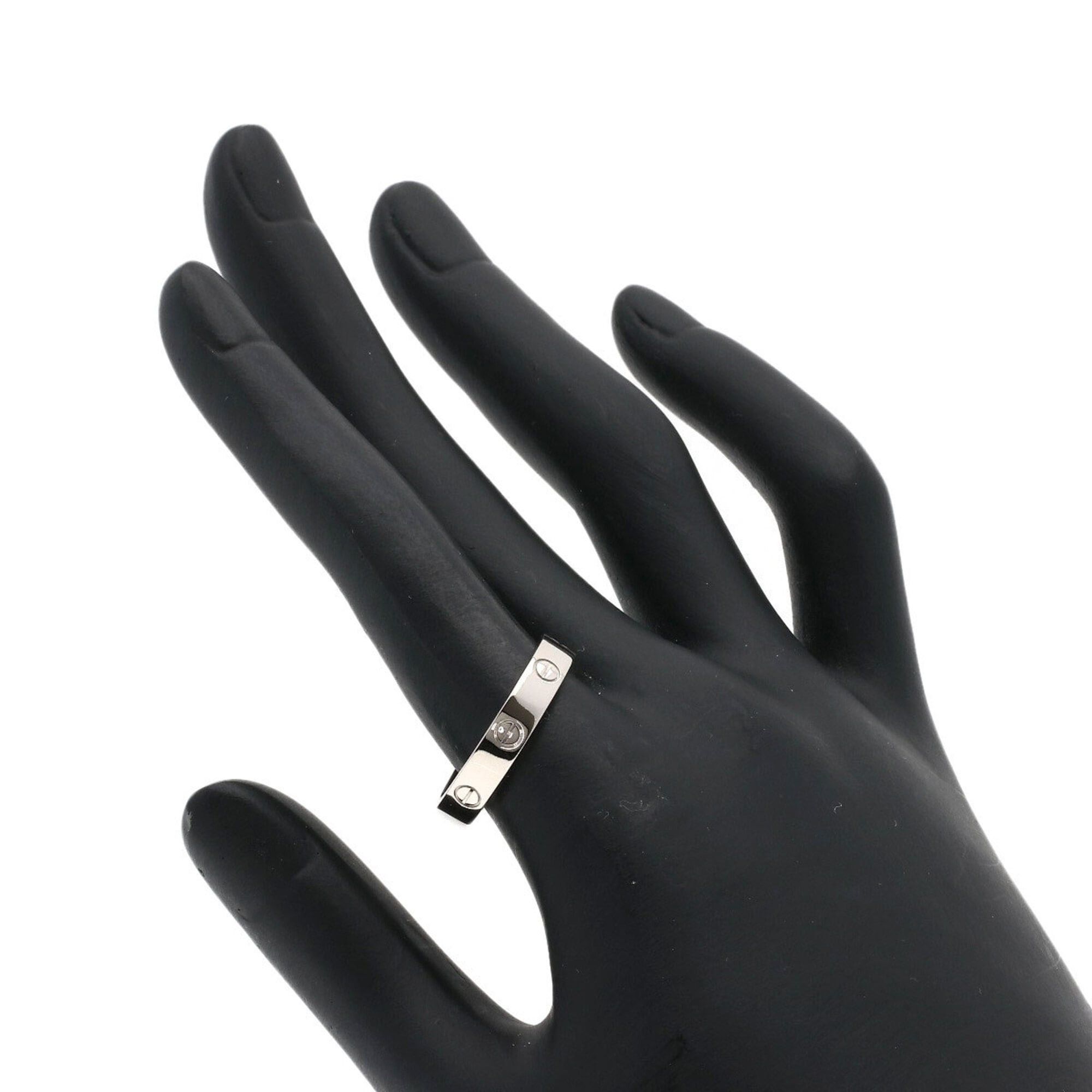 Cartier Cartier Mini Love Ring #58, 18K White Gold, Women's Ring, CARTIER Size ONE SIZE - 5 Thumbnail