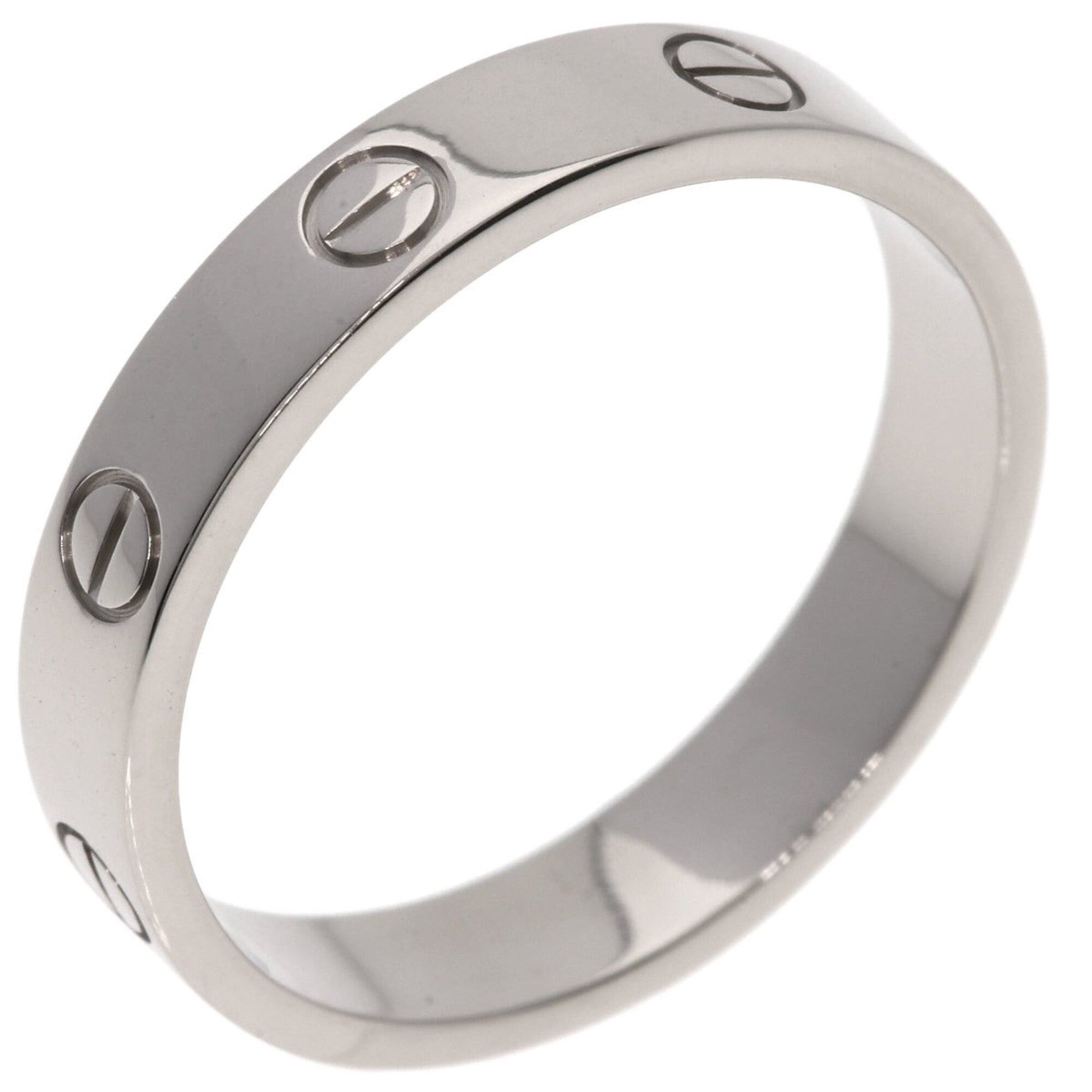 Cartier Cartier Mini Love Ring #58, 18K White Gold, Women's Ring, CARTIER Size ONE SIZE - 2 Thumbnail