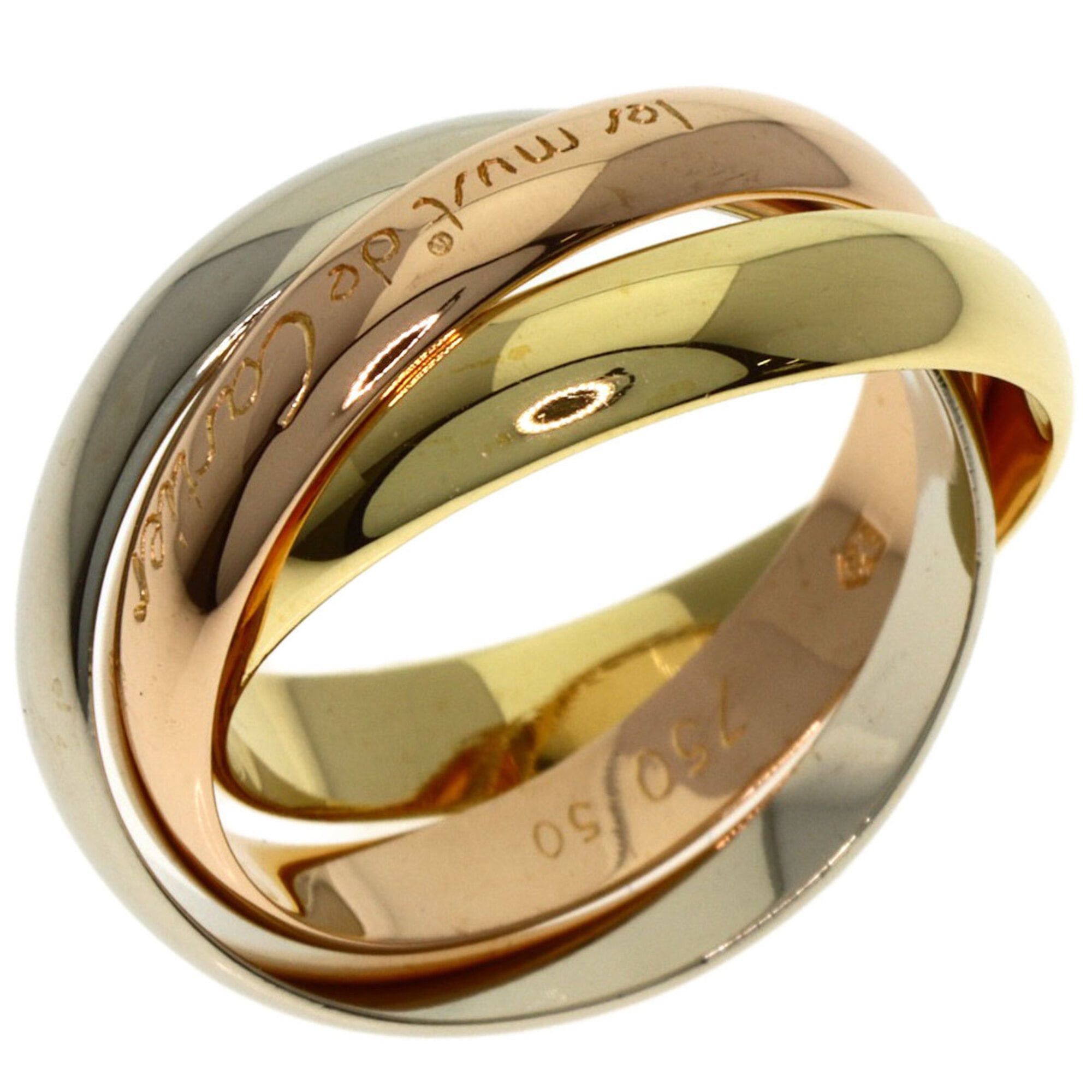 Cartier Cartier Trinity #50 Ring, 18K Yellow Gold/18K White Pink Gold, Women's, CARTIER Size ONE SIZE - 2 Thumbnail