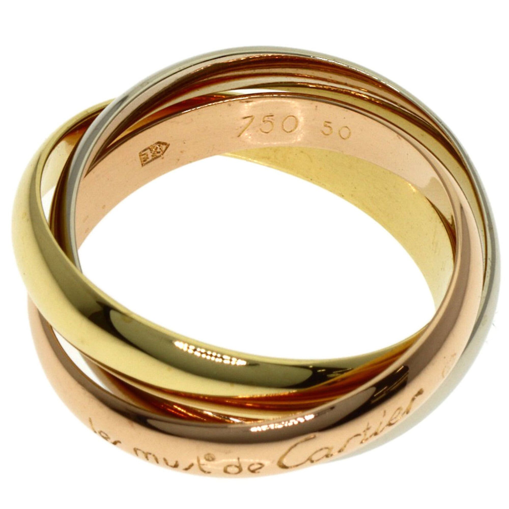 Cartier Cartier Trinity #50 Ring, 18K Yellow Gold/18K White Pink Gold, Women's, CARTIER Size ONE SIZE - 3 Thumbnail