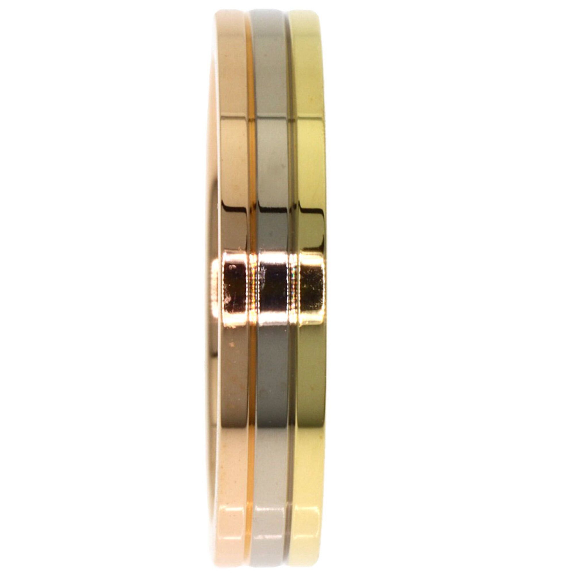 Cartier Cartier Three-Color Ring #48, 18K Yellow Gold/18K White Pink Gold, Women's. Size ONE SIZE - 3 Thumbnail