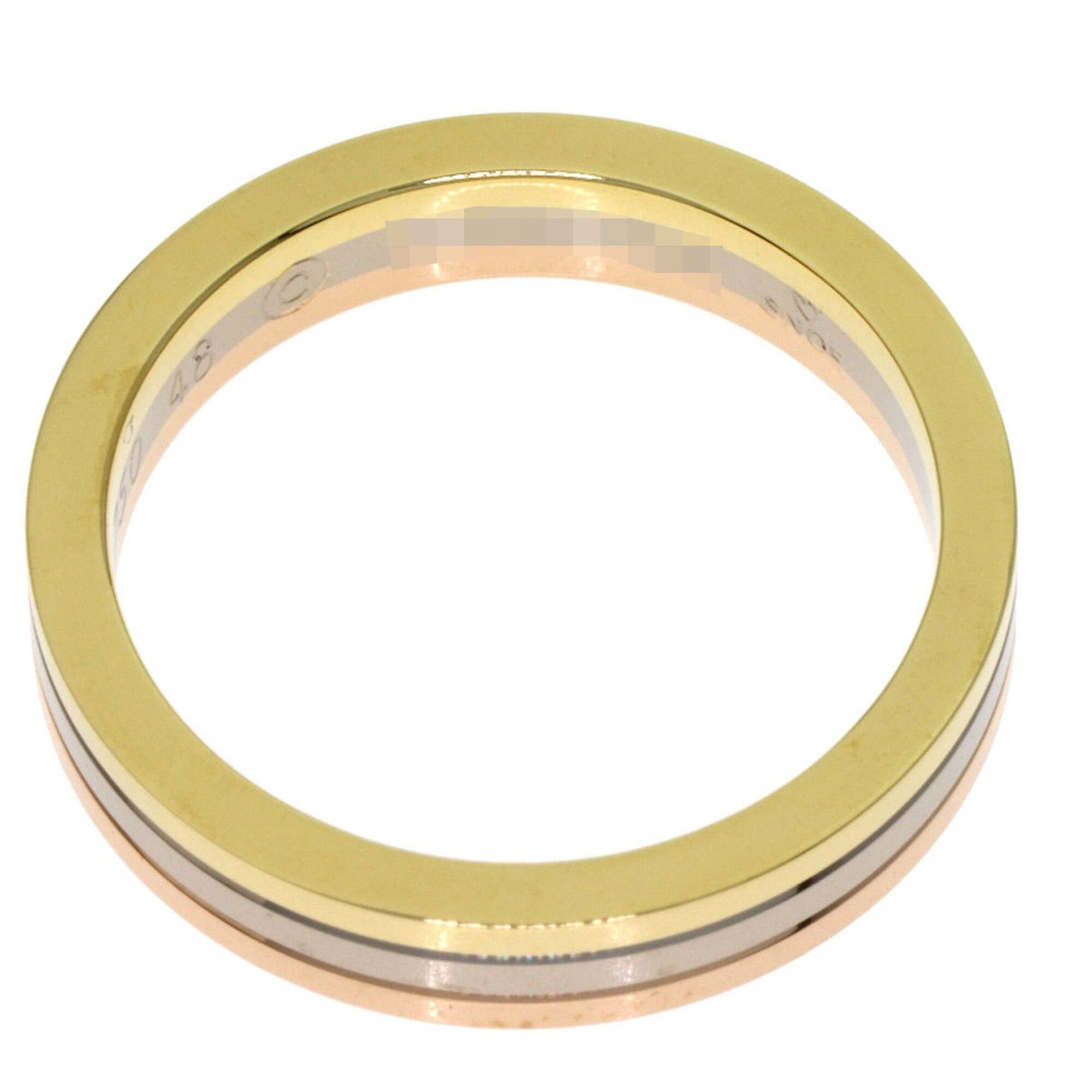 Cartier Cartier Three-Color Ring #48, 18K Yellow Gold/18K White Pink Gold, Women's. Size ONE SIZE - 5 Thumbnail