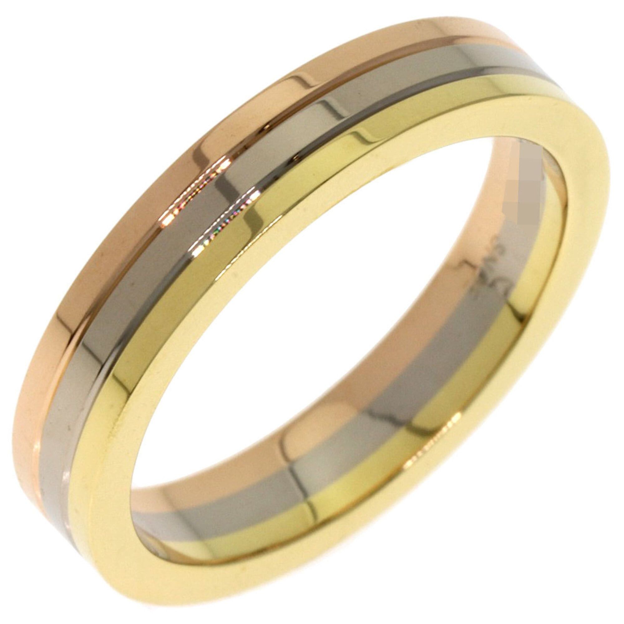 Cartier Cartier Three-Color Ring #48, 18K Yellow Gold/18K White Pink Gold, Women's. Size ONE SIZE - 2 Thumbnail