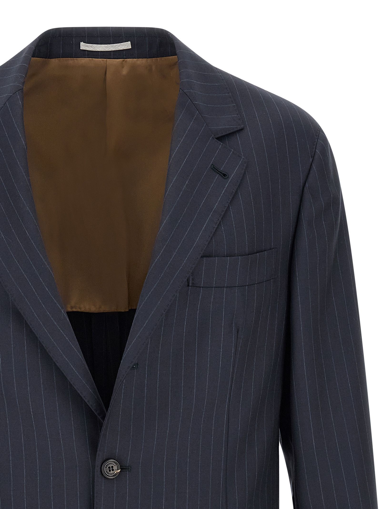 Brunello Cucinelli Pinstripe Batavia Blazer Size 52R - 3 Thumbnail