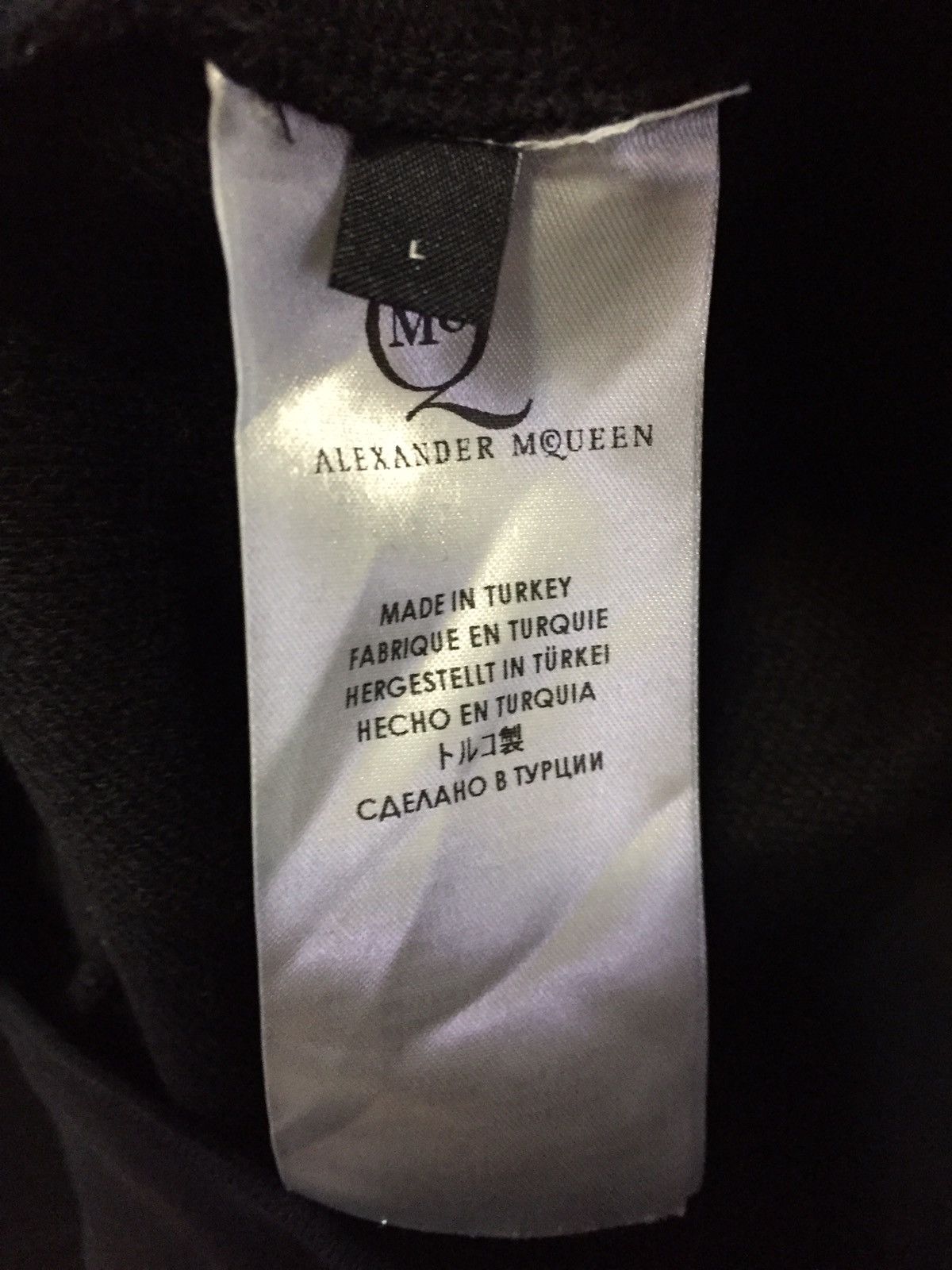 Alexander McQueen FW16 Mens Black Cotton Sweatshirt (FINAL DROP!) Size US L / EU 52-54 / 3 - 5 Thumbnail