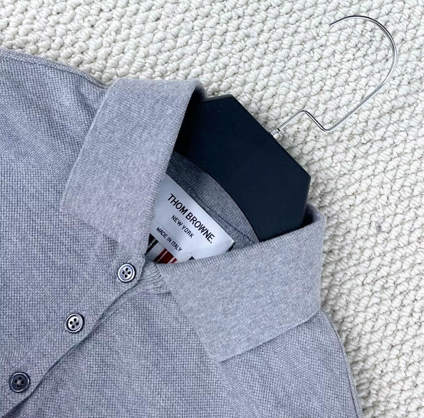 Thom Browne Thom Browne Gray Back Striped Polo Dress Size S / US 4 / IT 40 - 3 Thumbnail