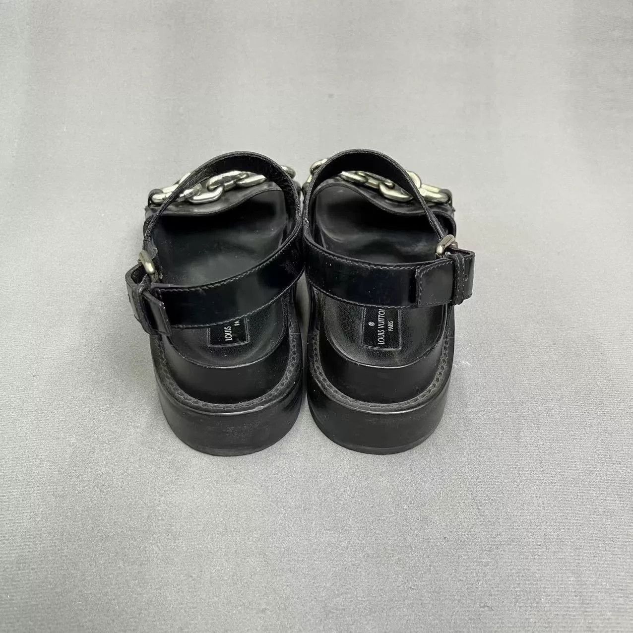Louis Vuitton Louis Vuitton Black Chain Monogram Sandals Size US 6 / IT 36 - 4 Thumbnail