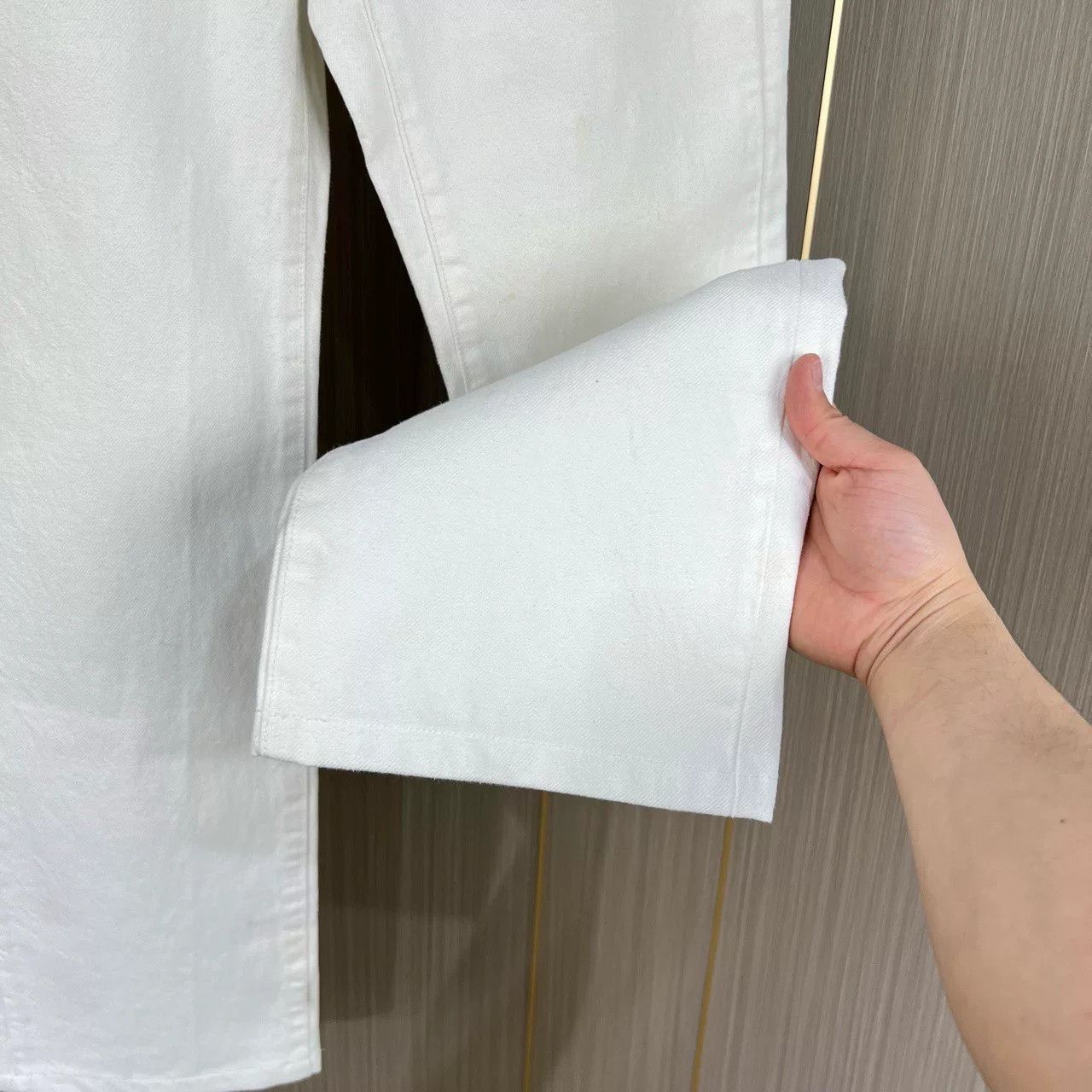 Alexander Wang Alexander Wang White Leather Patch Denim Pants Size 23" - 5 Thumbnail