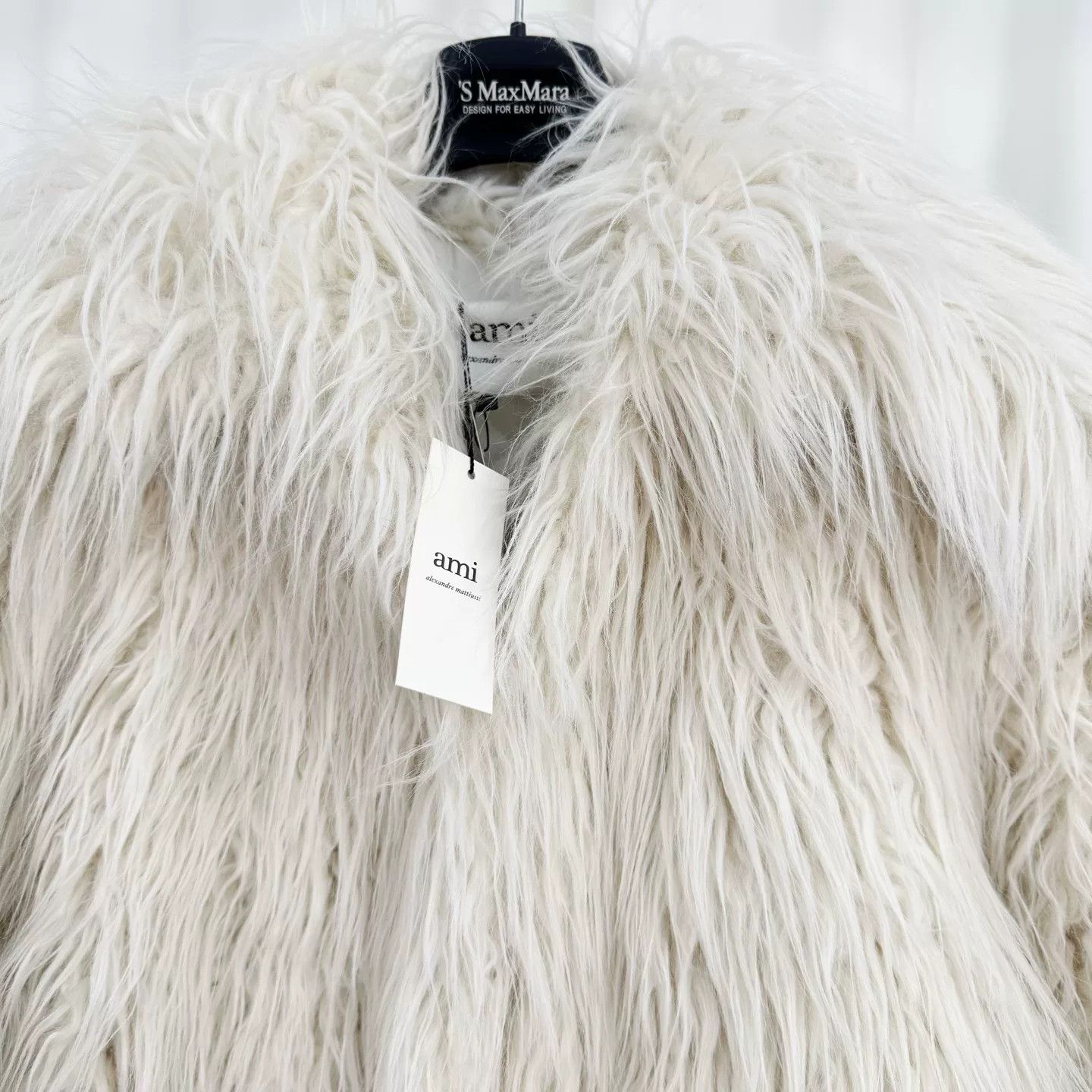 AMI Ami Faux Fur Coat Size XS / US 0-2 / IT 36-38 - 3 Thumbnail