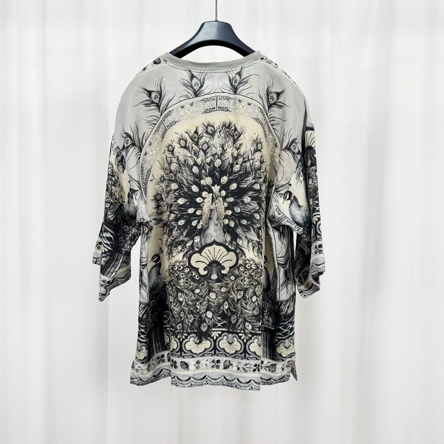 Dolce & Gabbana Dolce&Gabbana Runway Peacock Silk Short-Sleeve Size US M / EU 48-50 / 2 - 2 Thumbnail