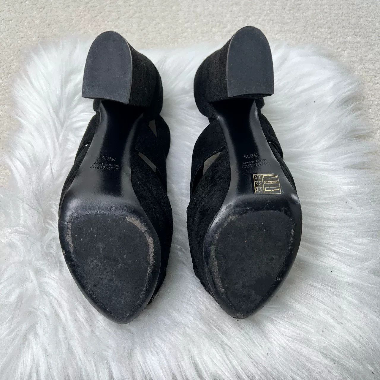 Miu Miu Miu Miu Crystal Suede High Heels Size US 7.5 / IT 37.5 - 5 Thumbnail
