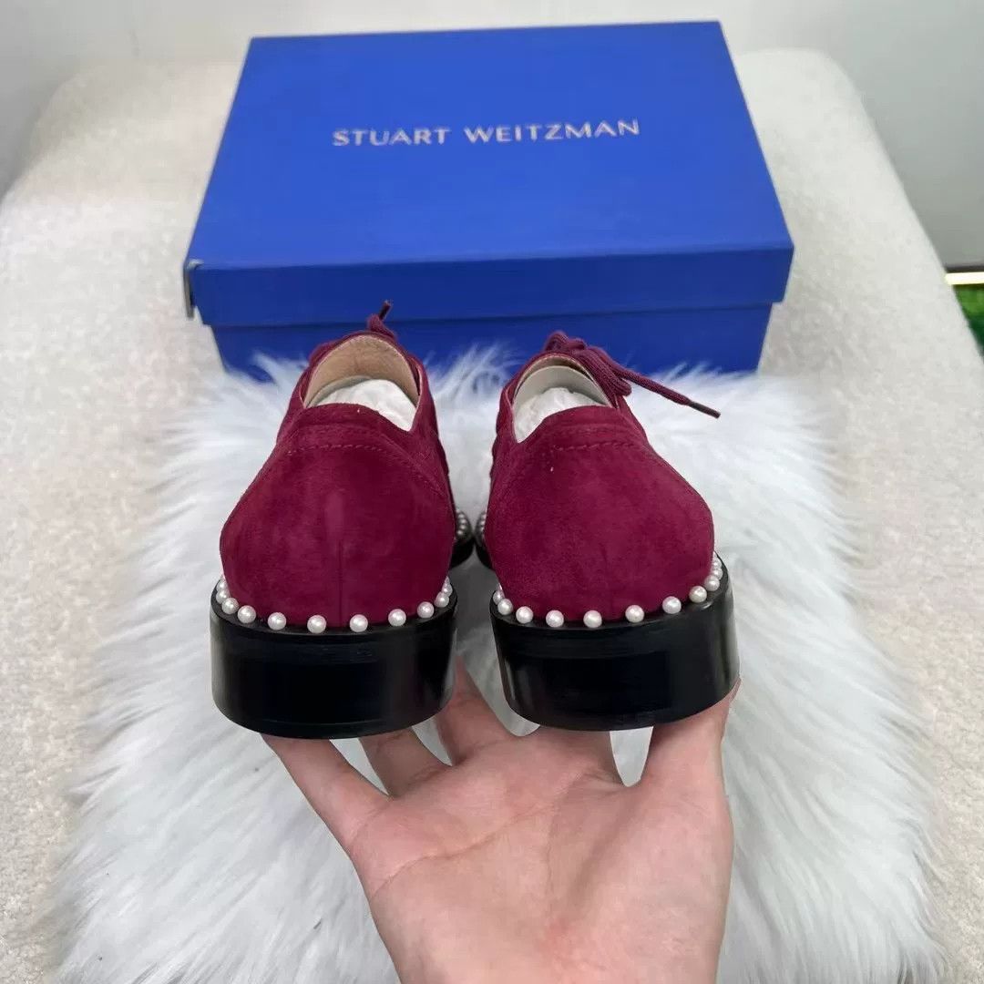 Stuart Weitzman Stuart Weitzman Suede Pearl Loafers Size US 8 / IT 38 - 3 Thumbnail