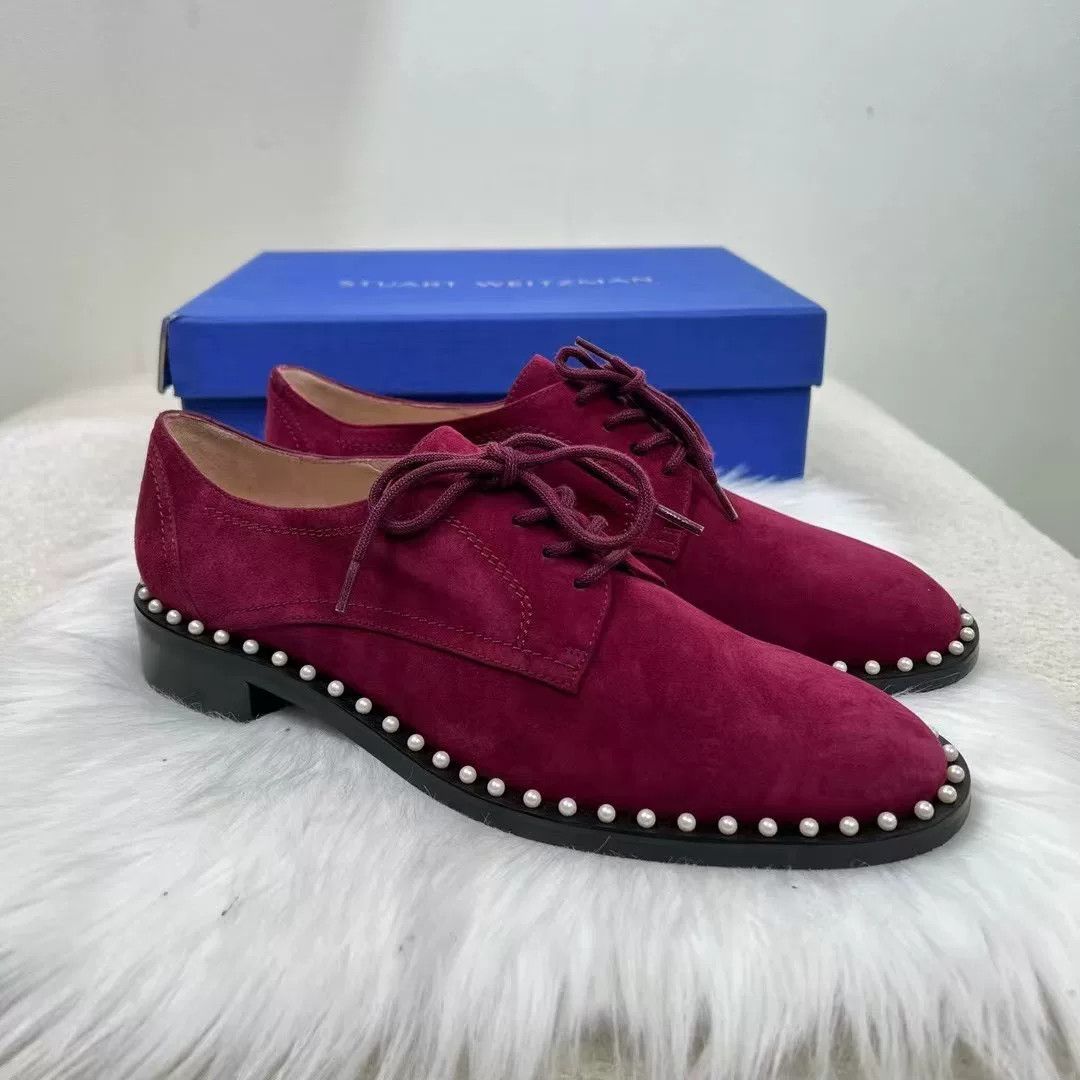 Stuart Weitzman Stuart Weitzman Suede Pearl Loafers Size US 8 / IT 38 - 4 Thumbnail