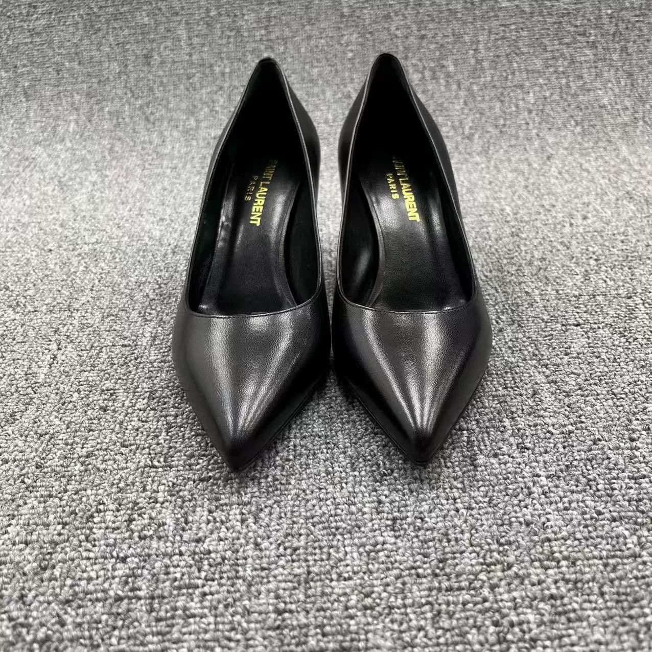 Saint Laurent Paris Saint Laurent Black Patent Lambskin Heels Size US 5 / IT 35 - 2 Thumbnail