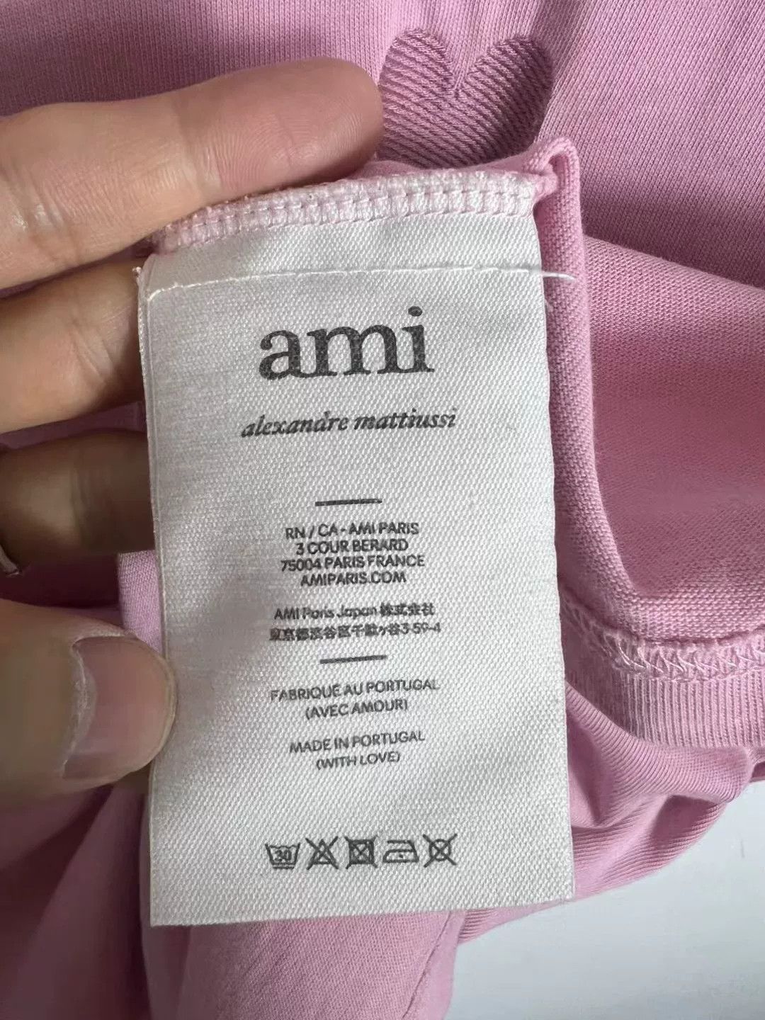 AMI Ami Pink Embroidered Short Sleeve Size M / US 6-8 / IT 42-44 - 3 Thumbnail