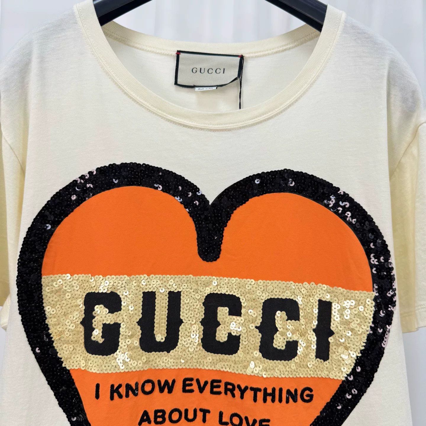 Gucci Gucci Sequin Heart Letter Short-Sleeve Size XS / US 0-2 / IT 36-38 - 3 Thumbnail