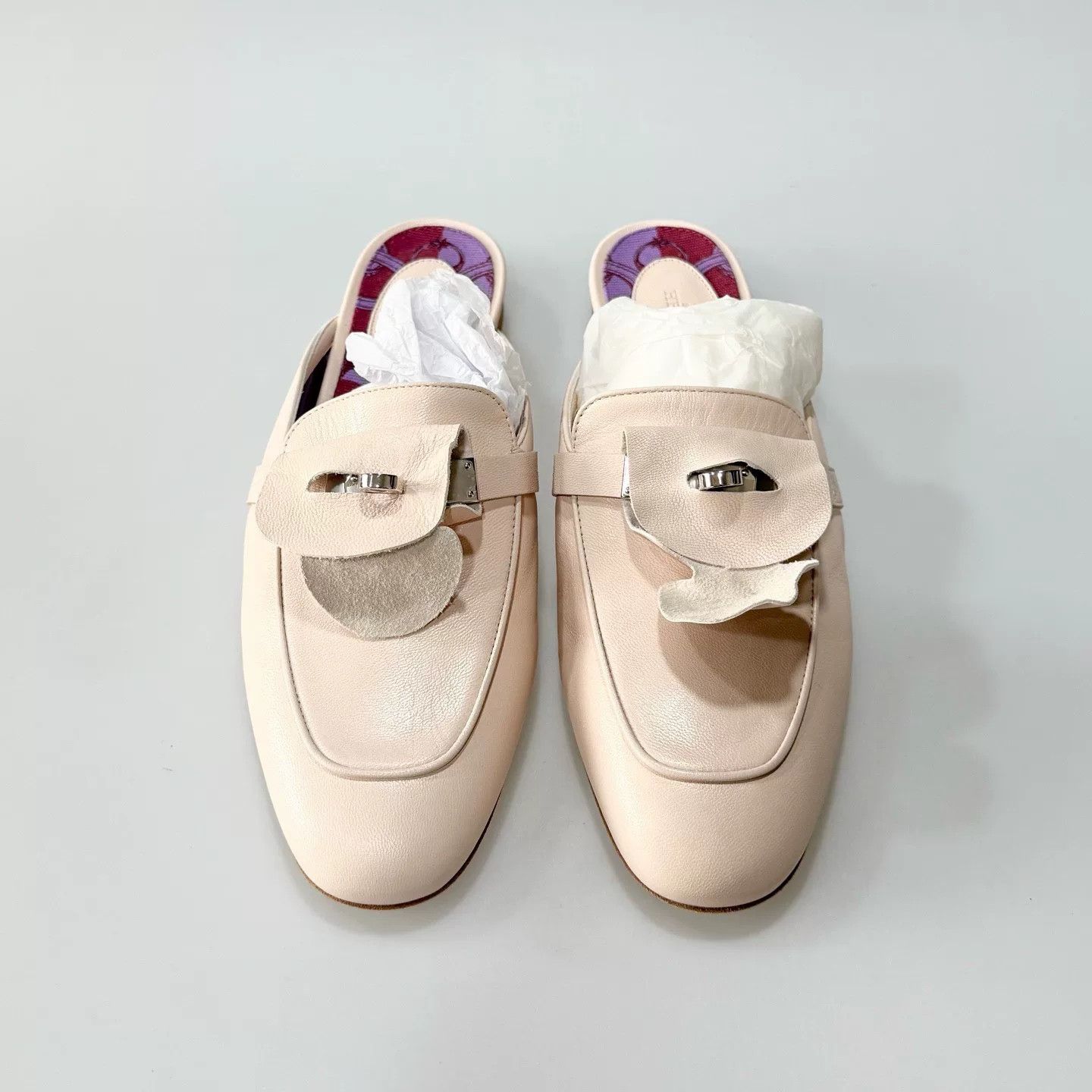 Hermes Hermes Kelly Silver Buckle Pink Mules Size US 6 / IT 36 - 4 Thumbnail