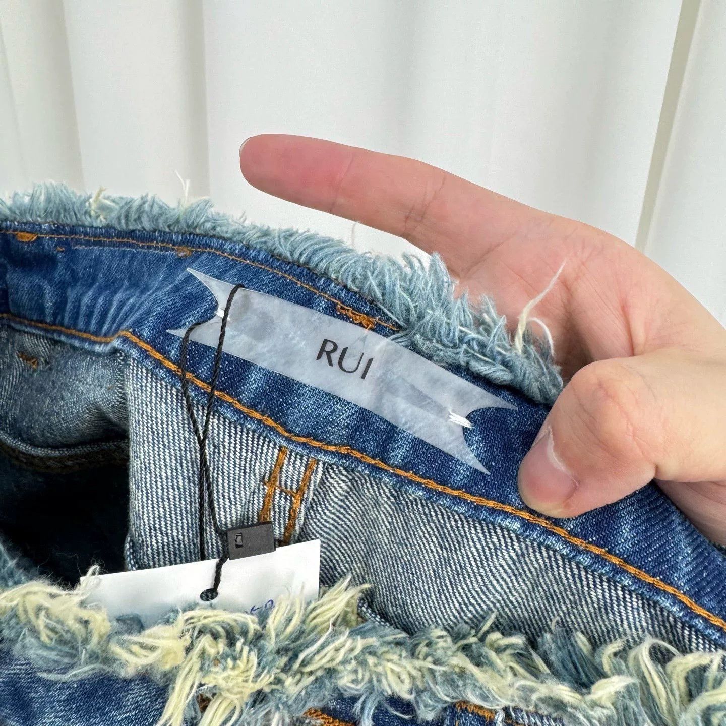 RUIbuilt Rui Distressed Raw Hem Washed Denim Pants Size 27" / US 4 / IT 40 - 6 Thumbnail