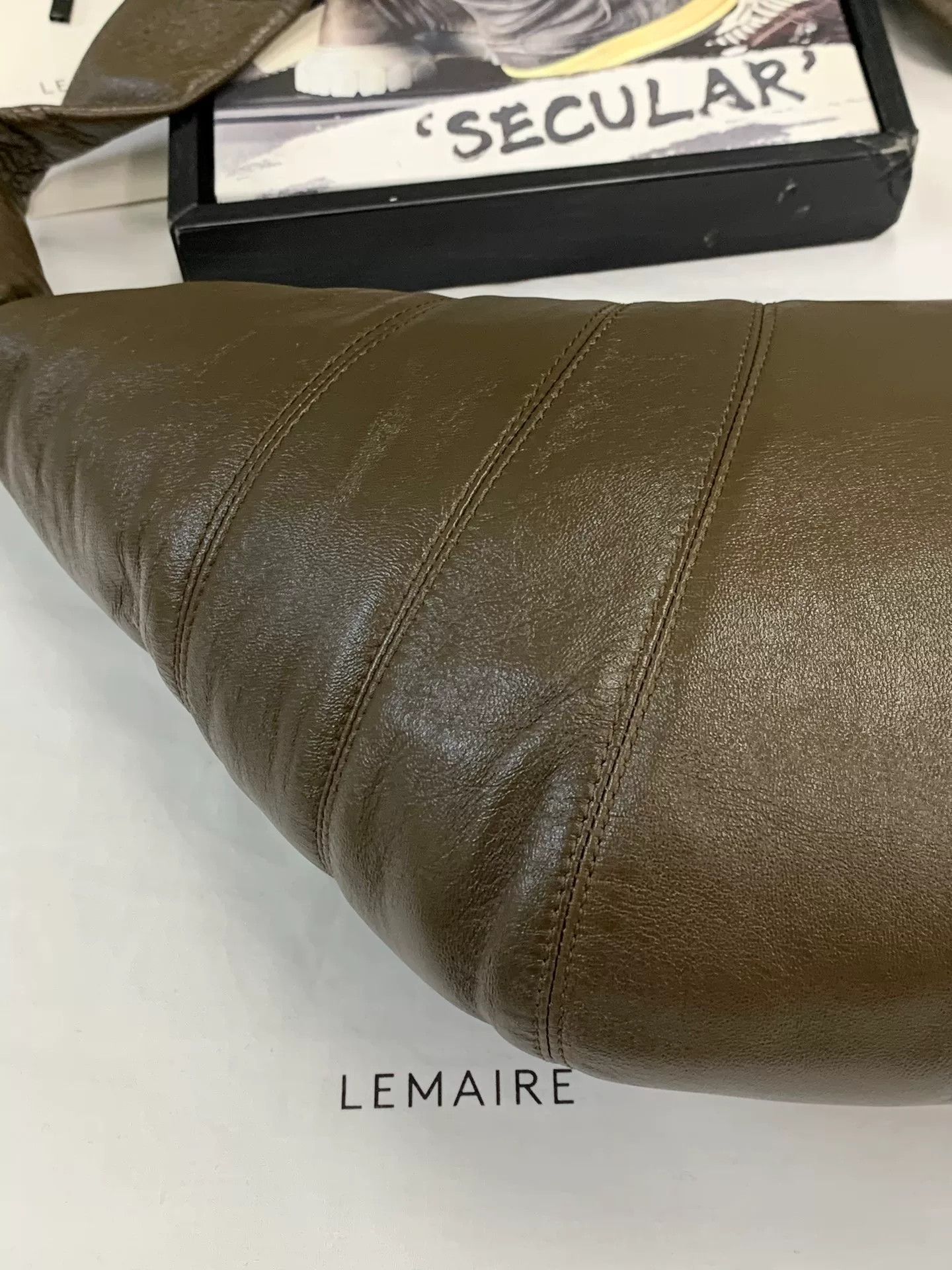 Lemaire Lemaire Medium Croissant Bag Dark Tobacco Size ONE SIZE - 9 Thumbnail