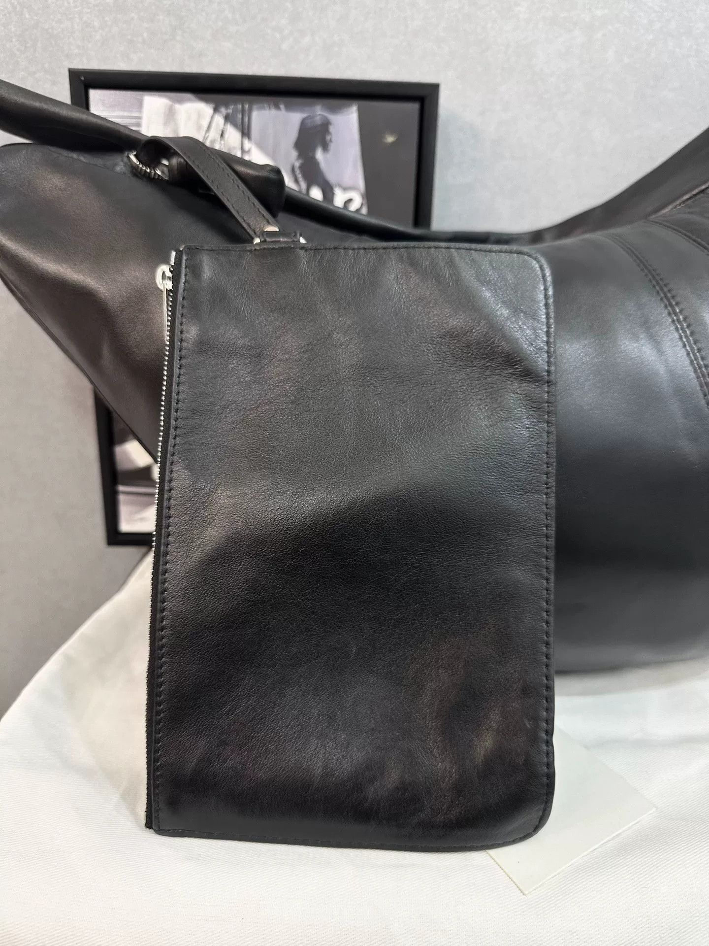 Lemaire Lemaire Large Black Sheepskin Croissant Bag Size ONE SIZE - 4 Thumbnail