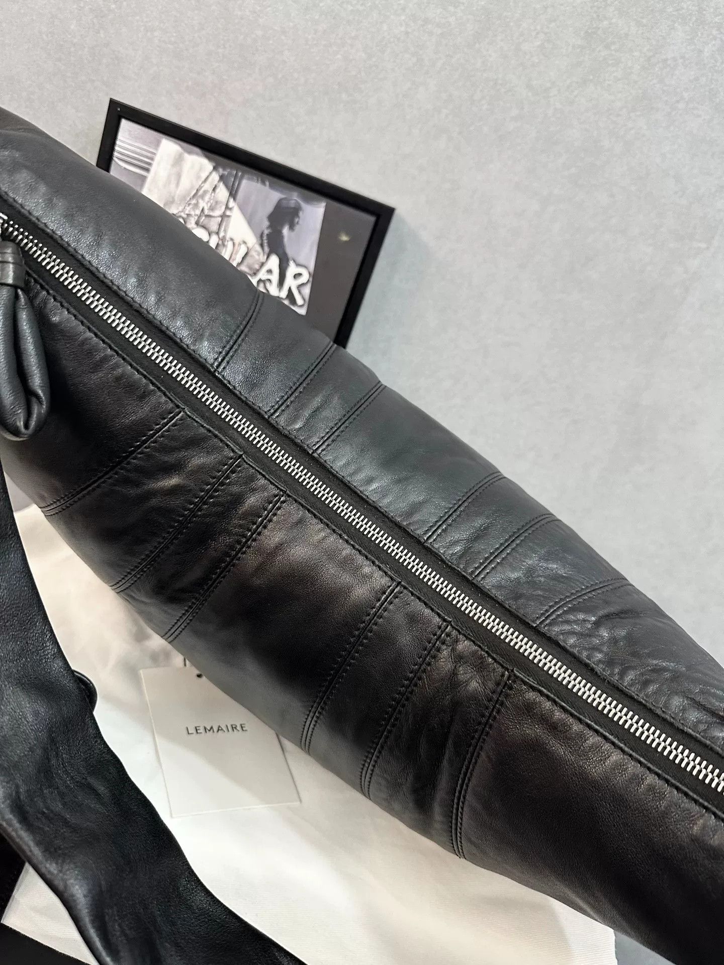Lemaire Lemaire Large Black Sheepskin Croissant Bag Size ONE SIZE - 8 Thumbnail