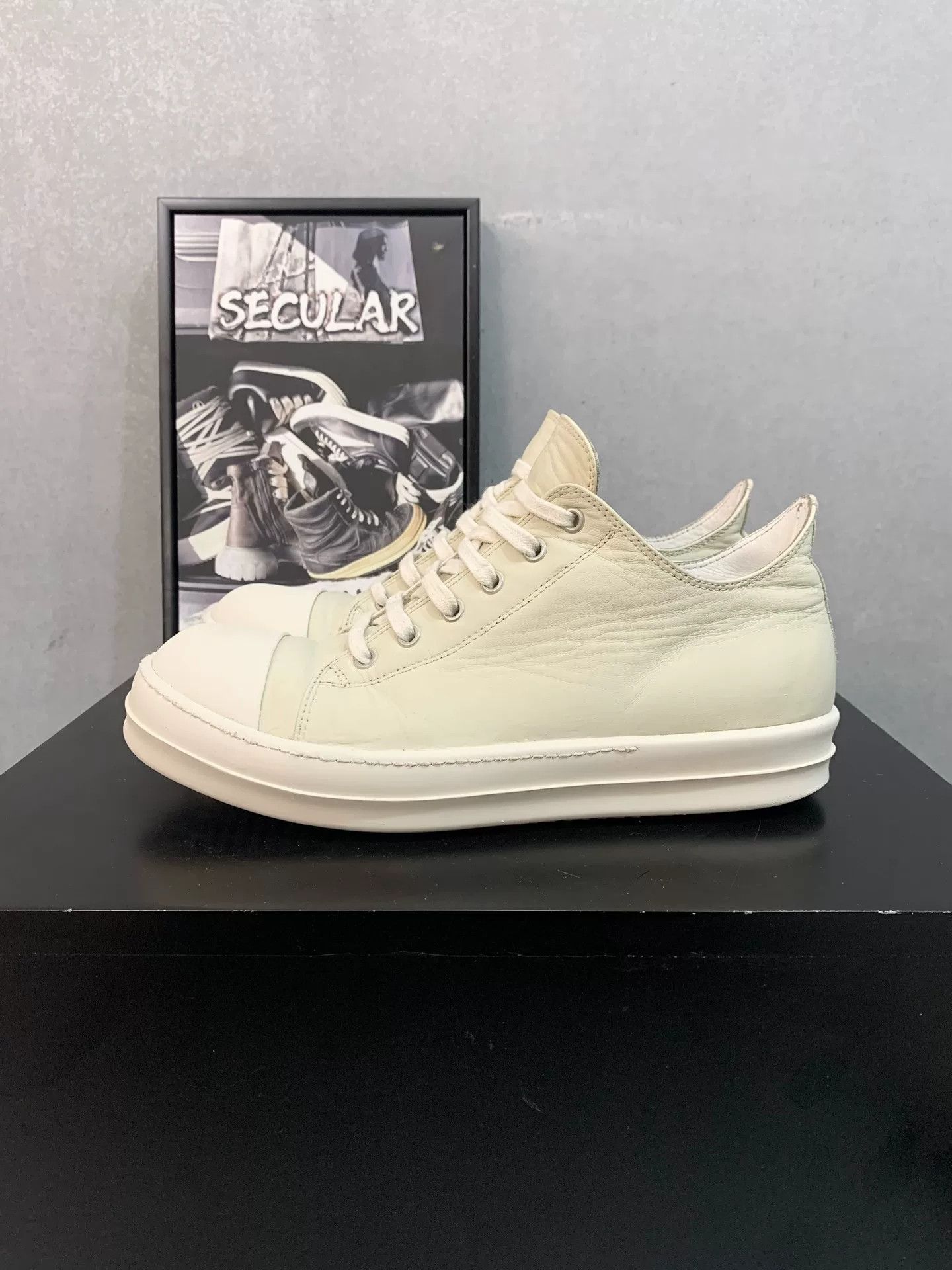 Rick Owens Rick Owens Main Line Leather Low-Top Sneakers Size US 8 / EU 41 - 4 Thumbnail