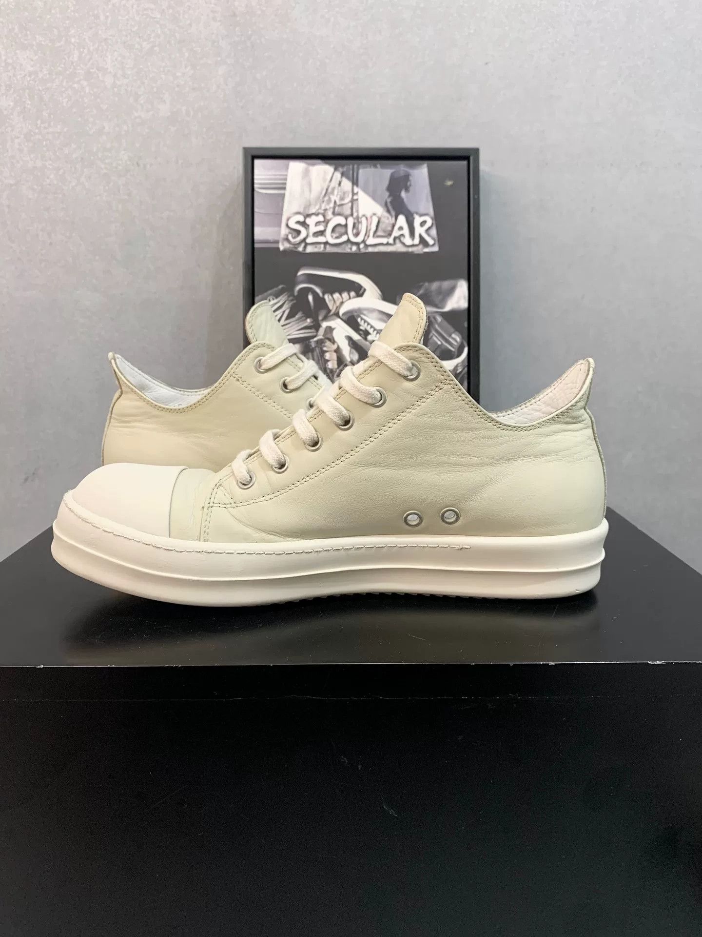 Rick Owens Rick Owens Main Line Leather Low-Top Sneakers Size US 8 / EU 41 - 6 Thumbnail