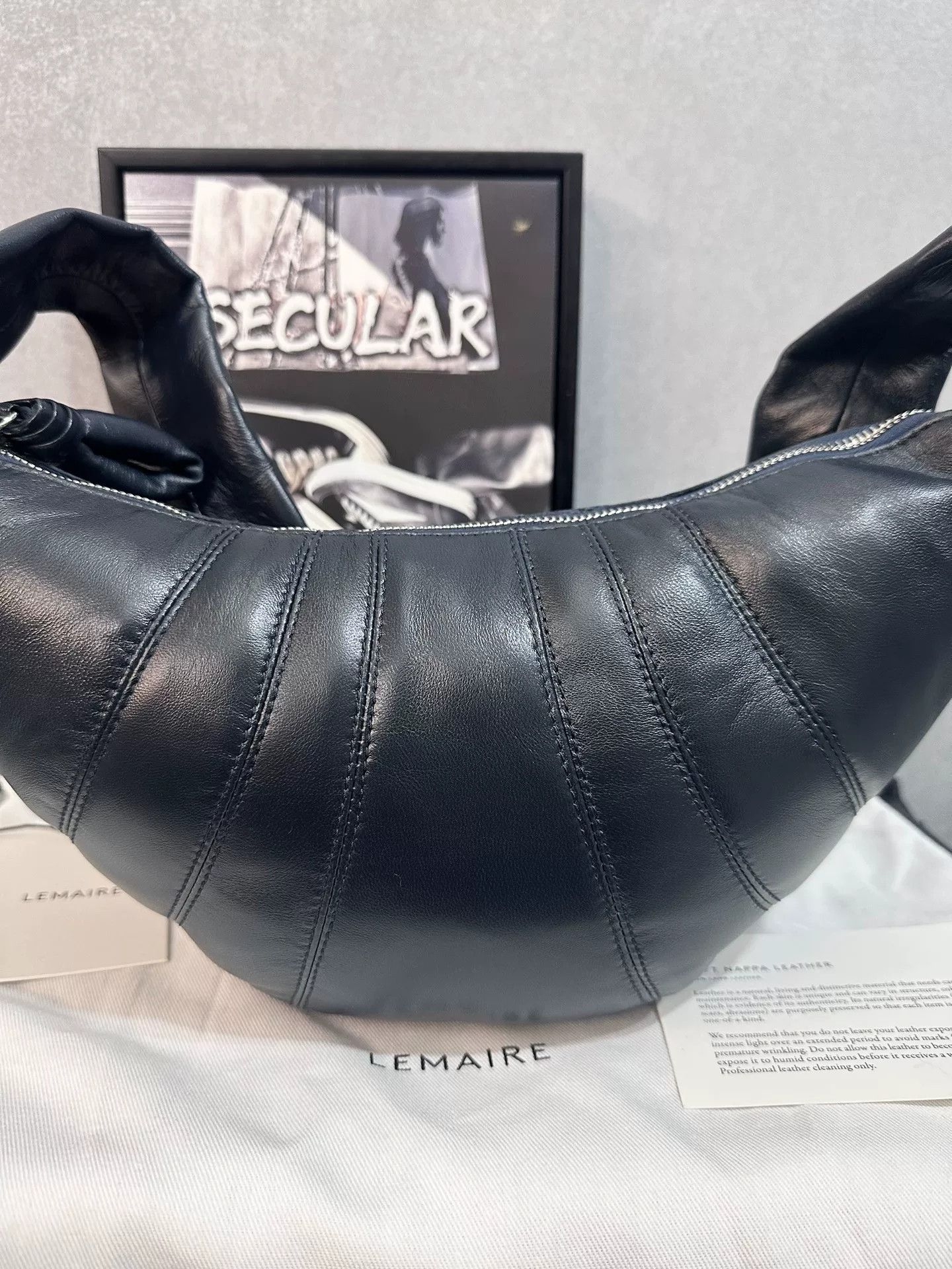 Lemaire Lemaire Small Midnight Blue Croissant Bag Size ONE SIZE - 3 Thumbnail