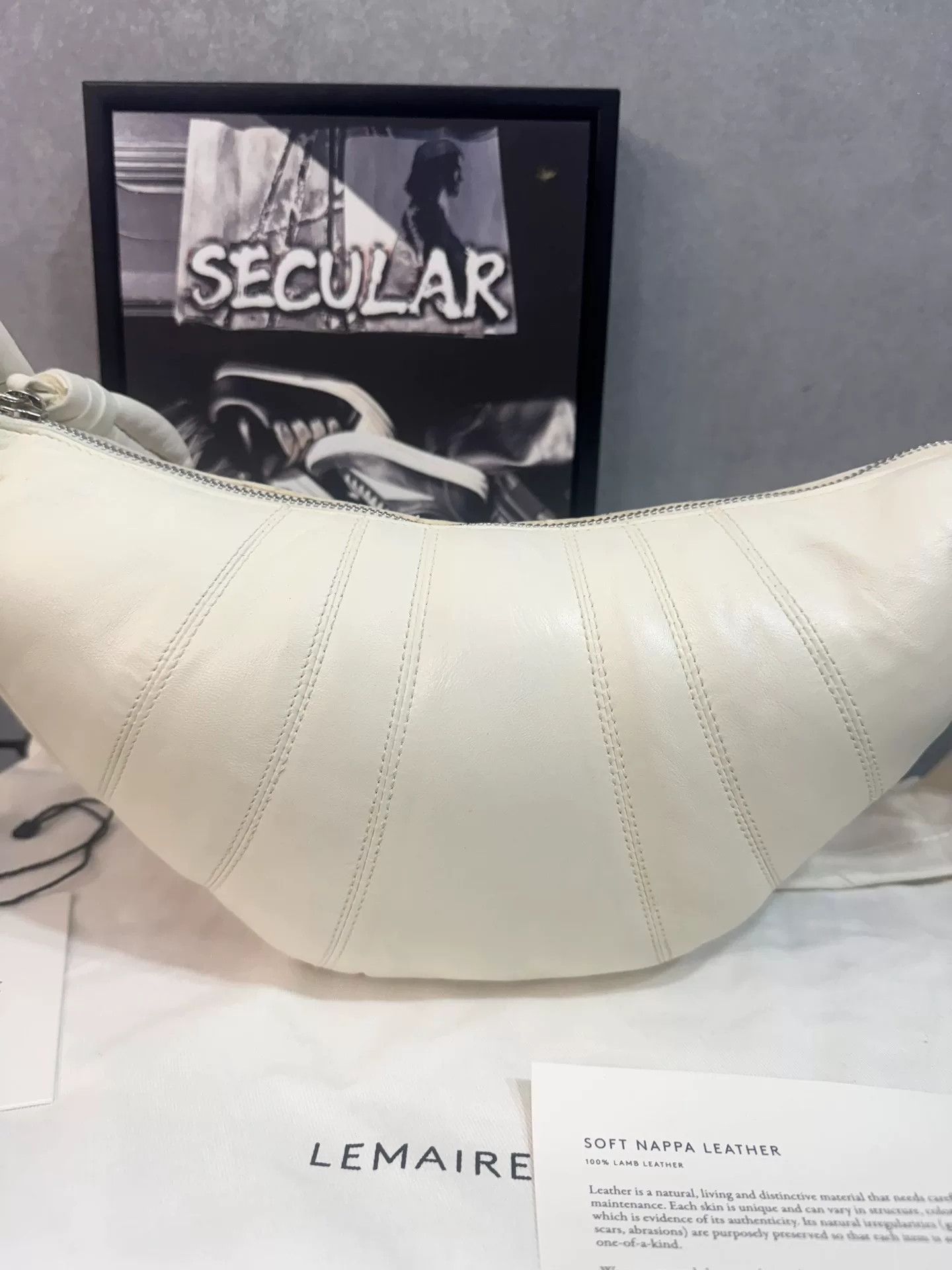 Lemaire Lemaire Small White Croissant Bag Size ONE SIZE - 7 Thumbnail