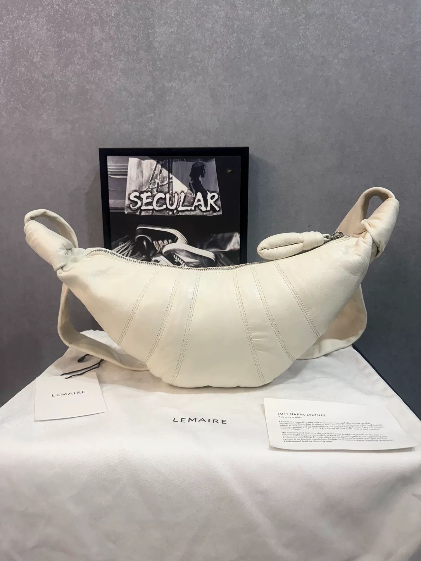 Lemaire Lemaire Small White Croissant Bag Size ONE SIZE - 2 Thumbnail
