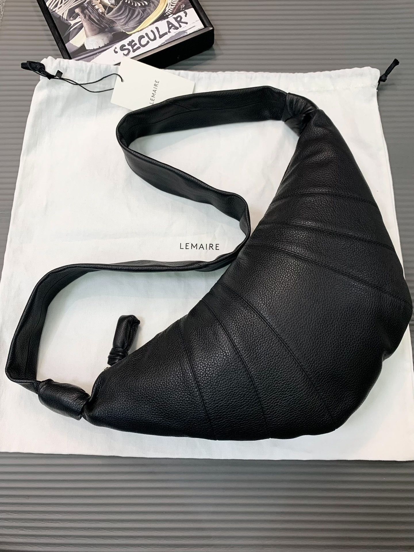 Lemaire Lemaire 2024 Medium Black Croissant Bag Size ONE SIZE - 4 Thumbnail